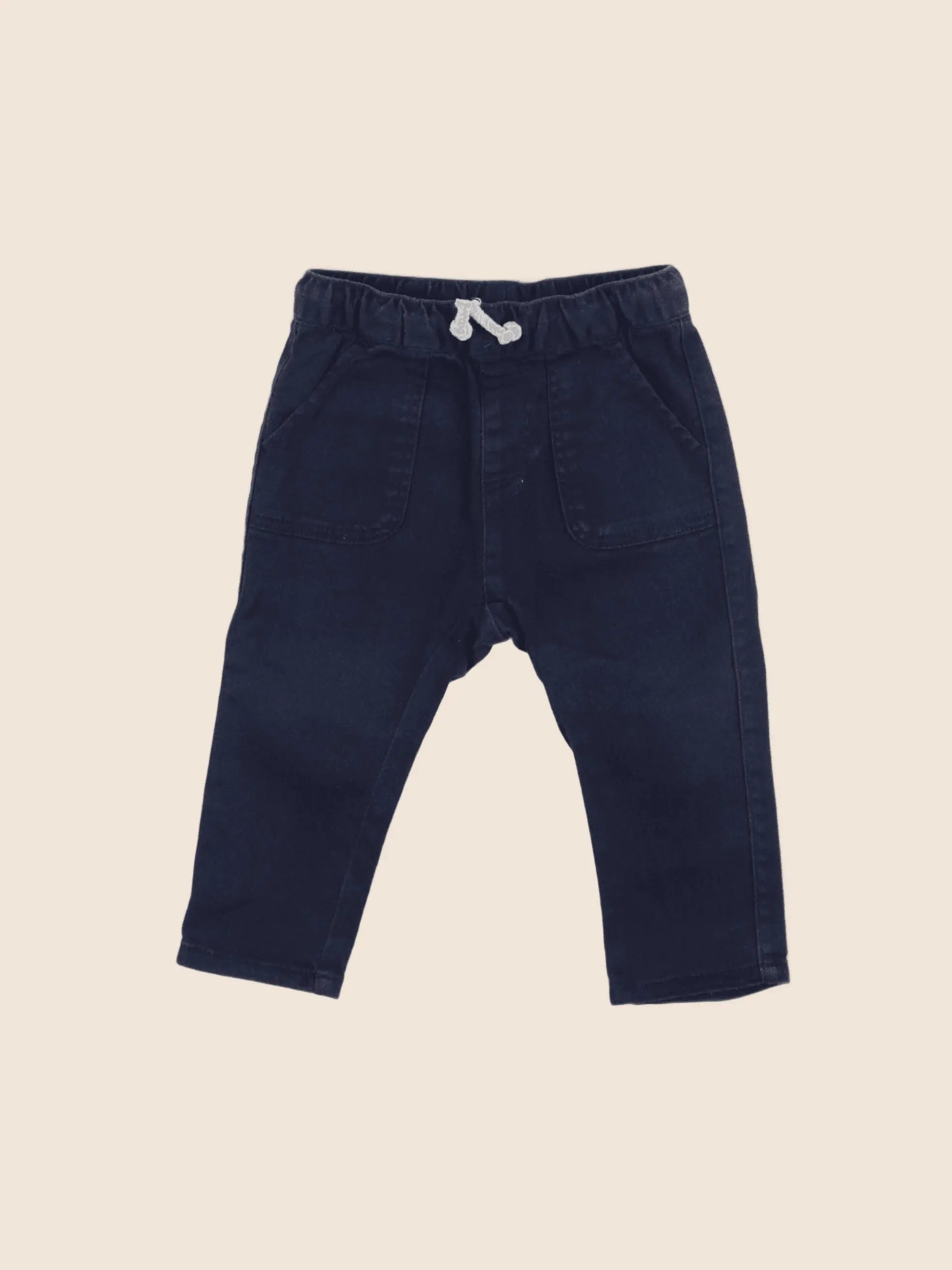 H&M - jean bleu - 6/9 mois