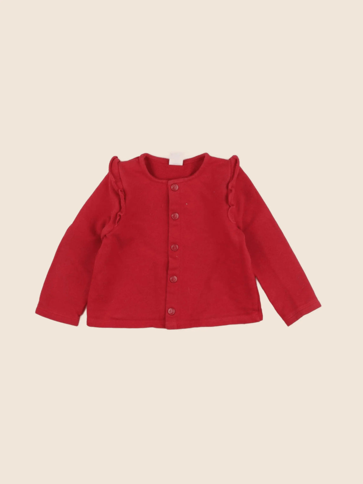Petit Bateau - sweat rouge - 24 mois