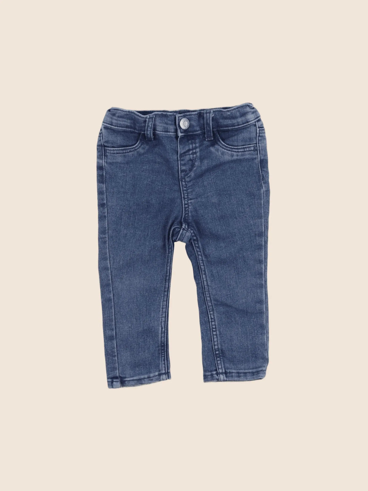 H&M - jegging bleu - 6/9 mois