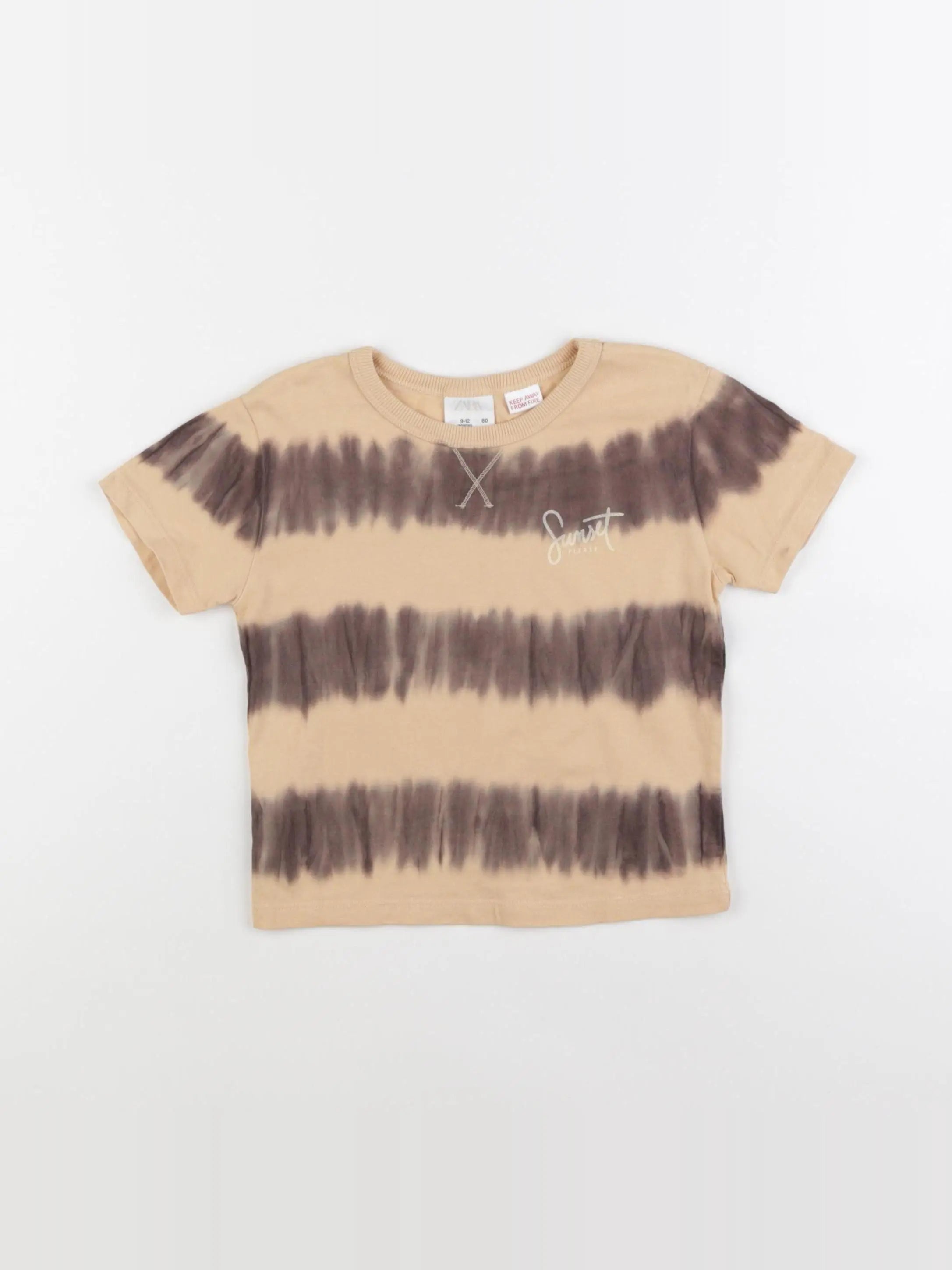 Zara - tee-shirt marron - 9/12 mois