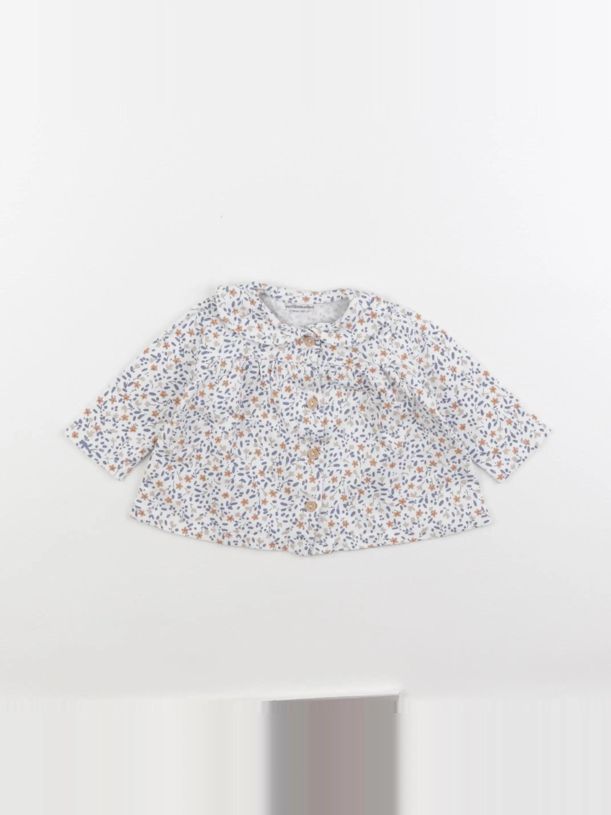 Vertbaudet - tee-shirt blanc, multicolore - 3 mois
