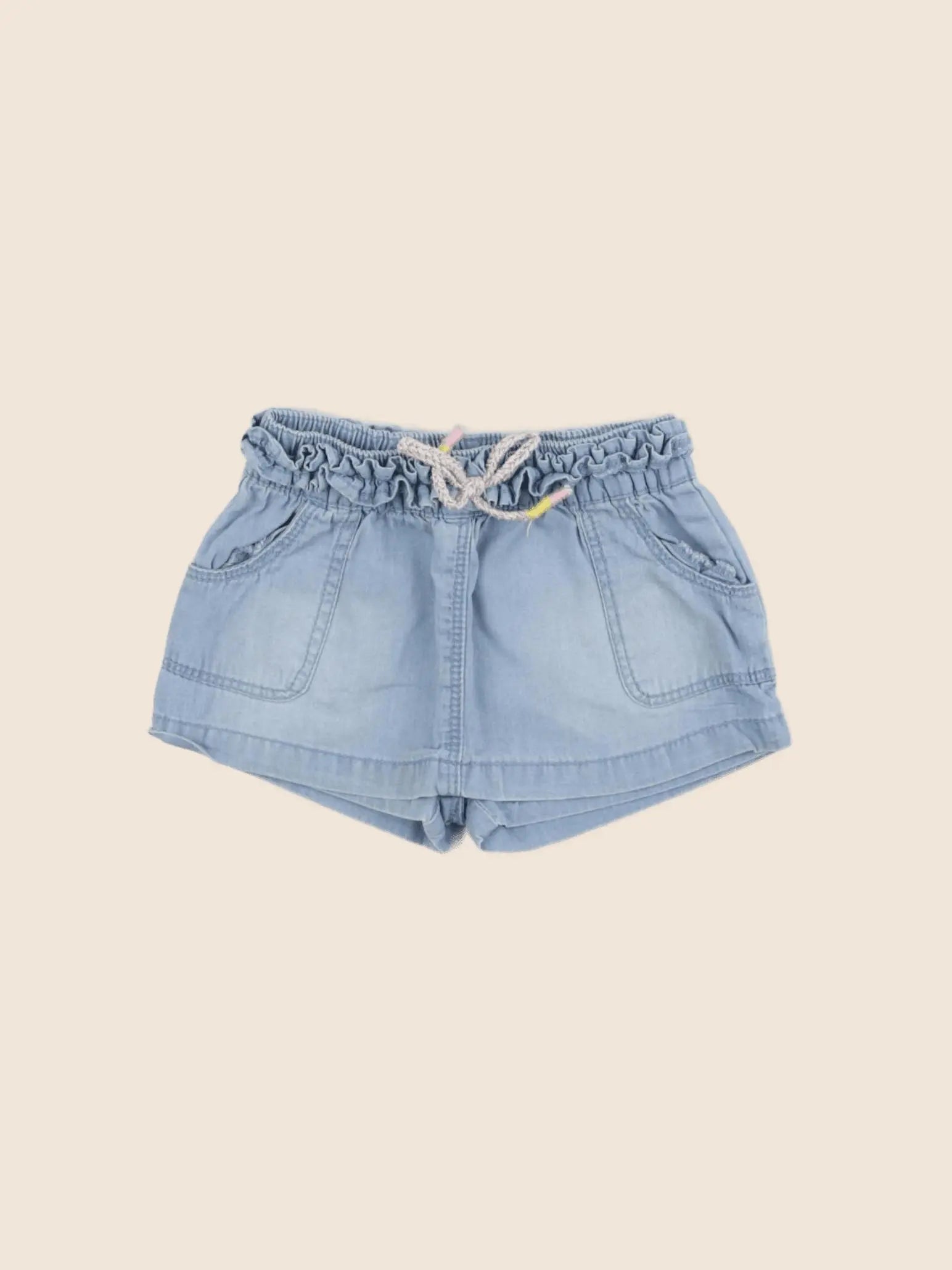 Vertbaudet - jupe short bleu - 6 mois