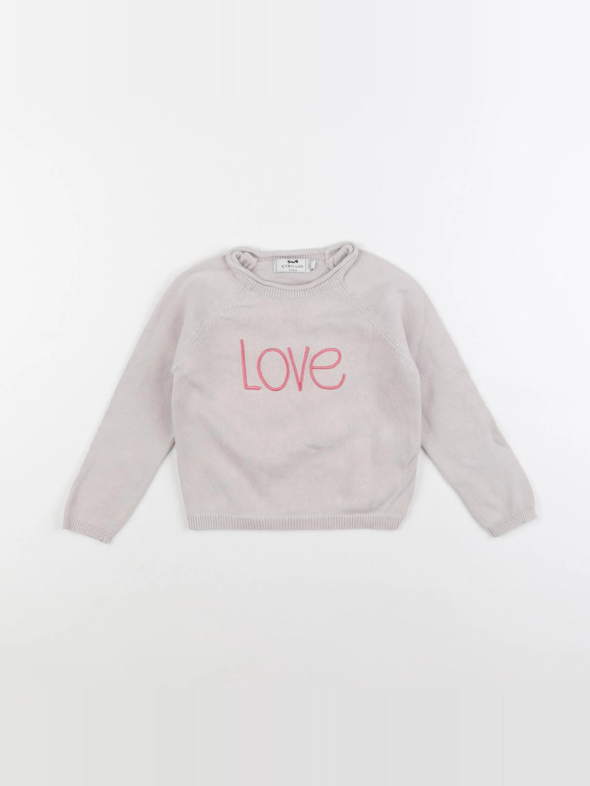 Cyrillus - pull marron, rose - 3 ans