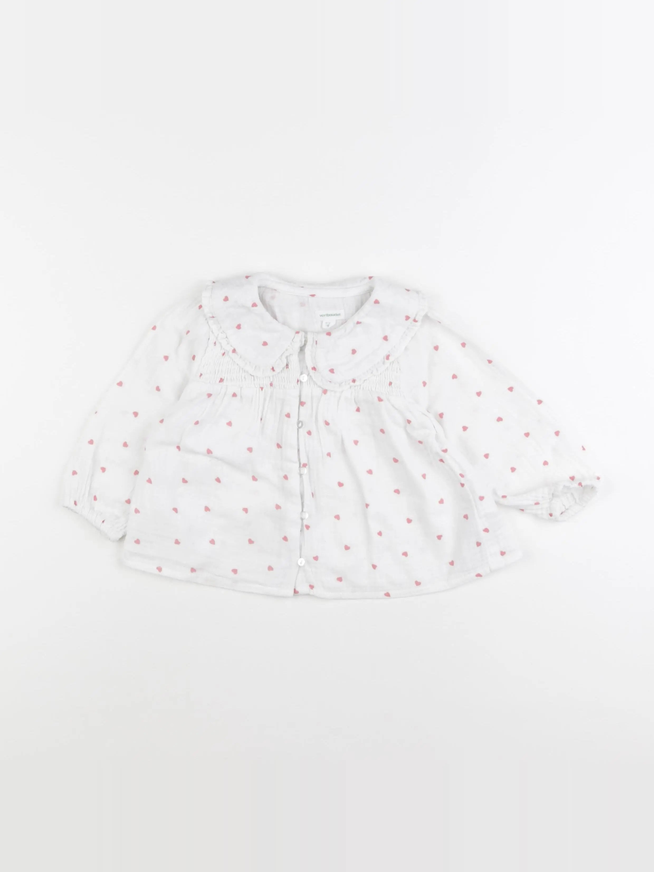 Vertbaudet - blouse blanc - 18 mois