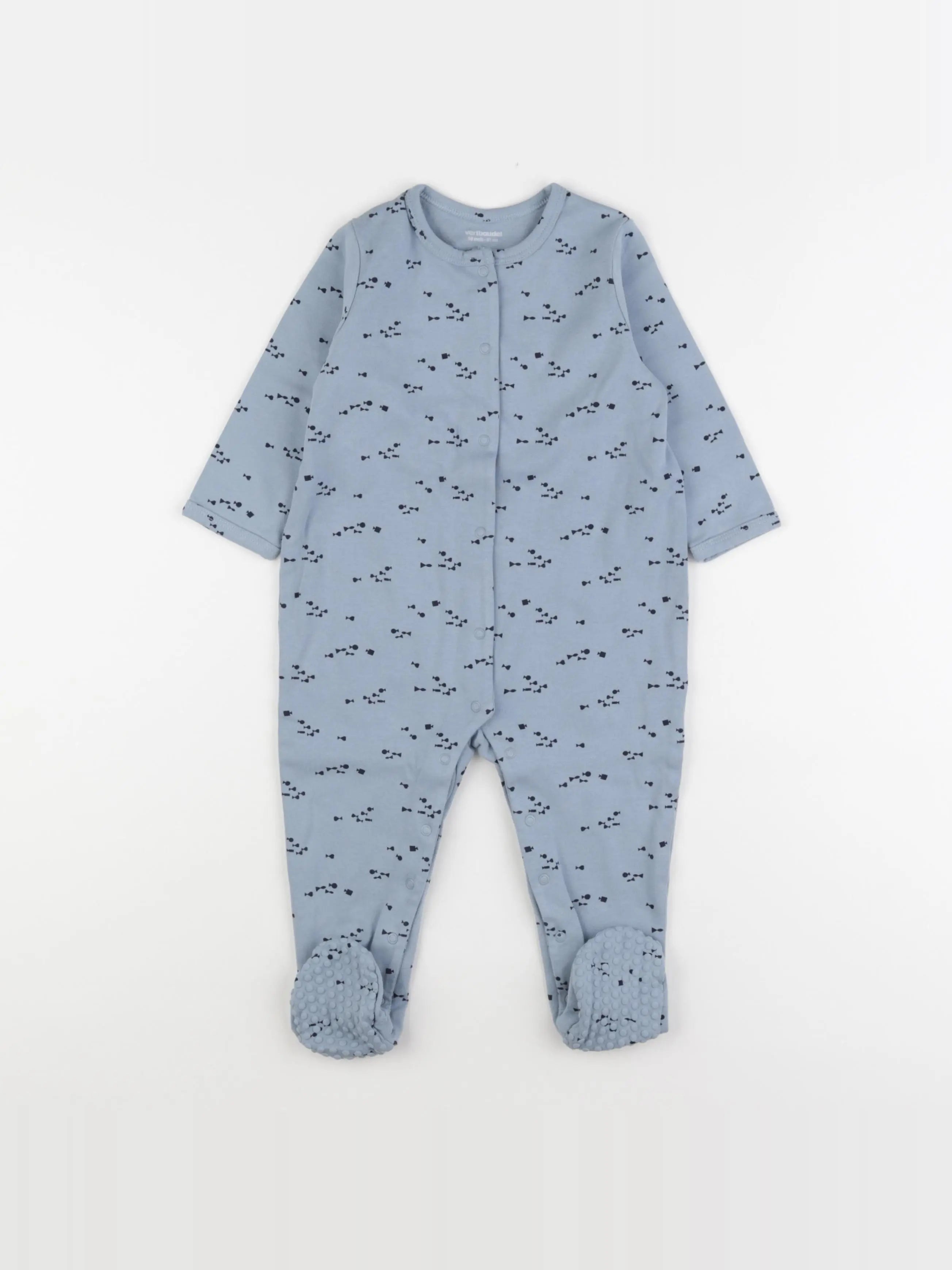 Vertbaudet - pyjama coton bleu - 18 mois
