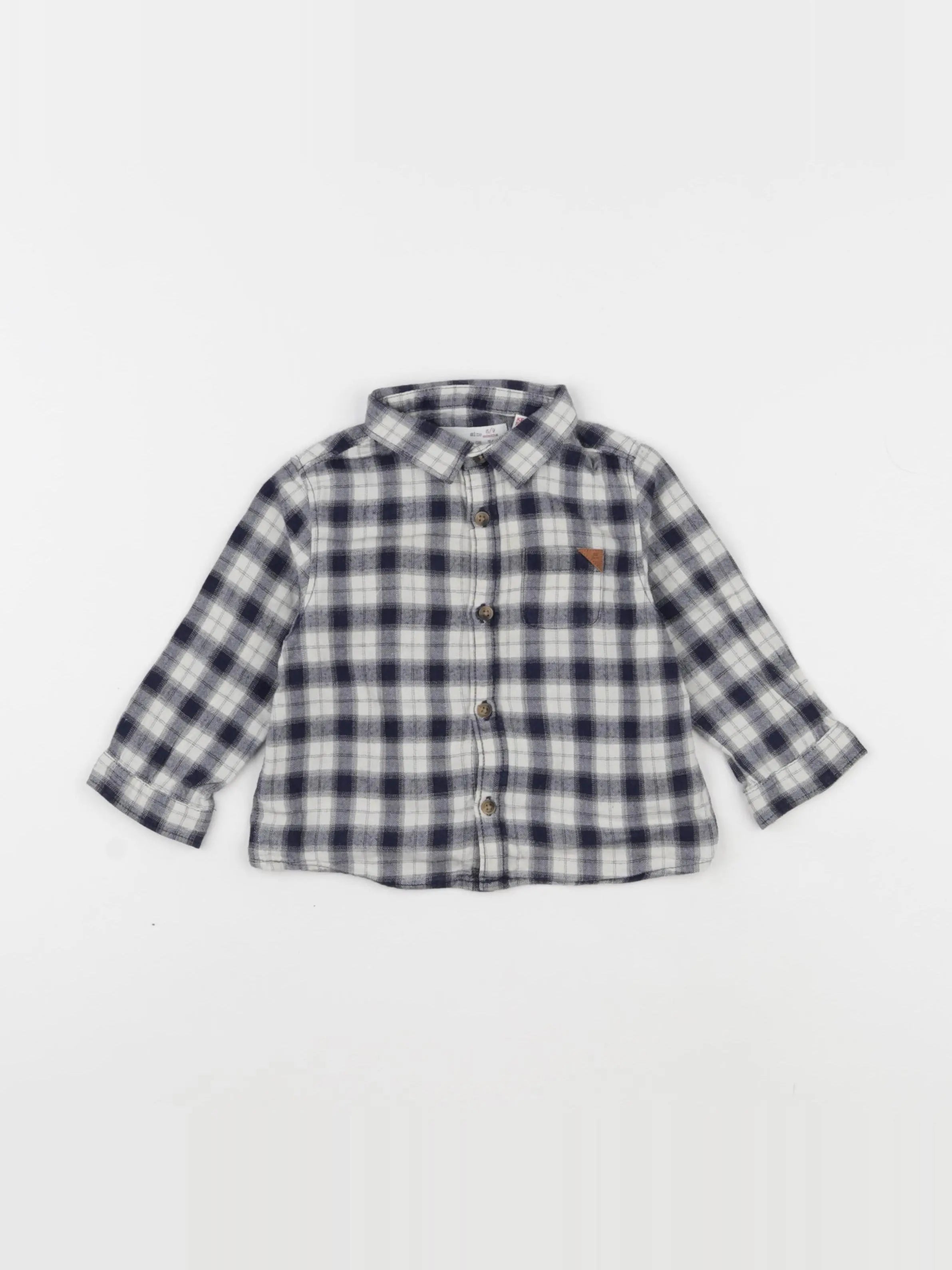 Zara - chemise noir - 6/9 mois