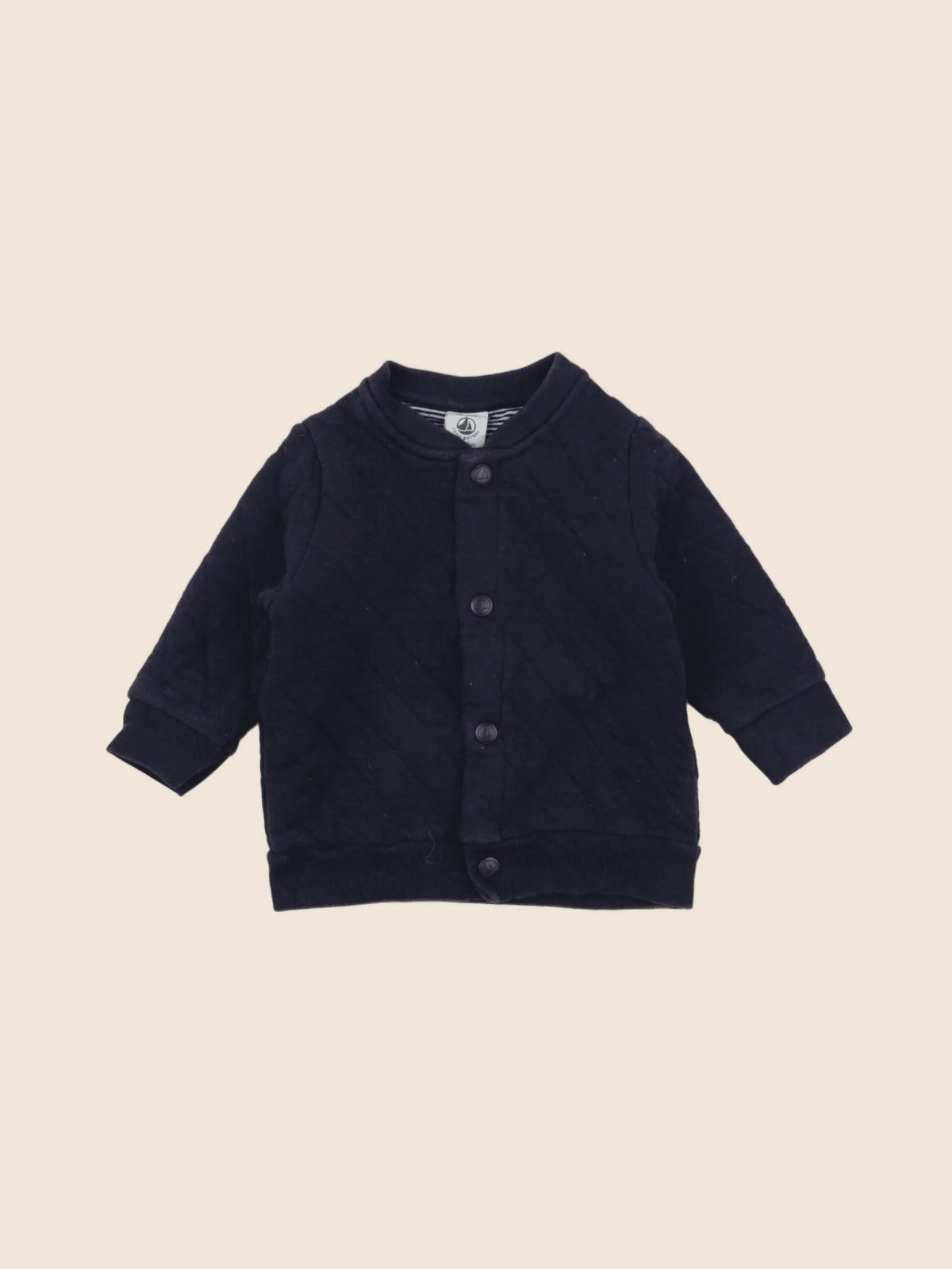Petit Bateau - sweat bleu - 6 mois