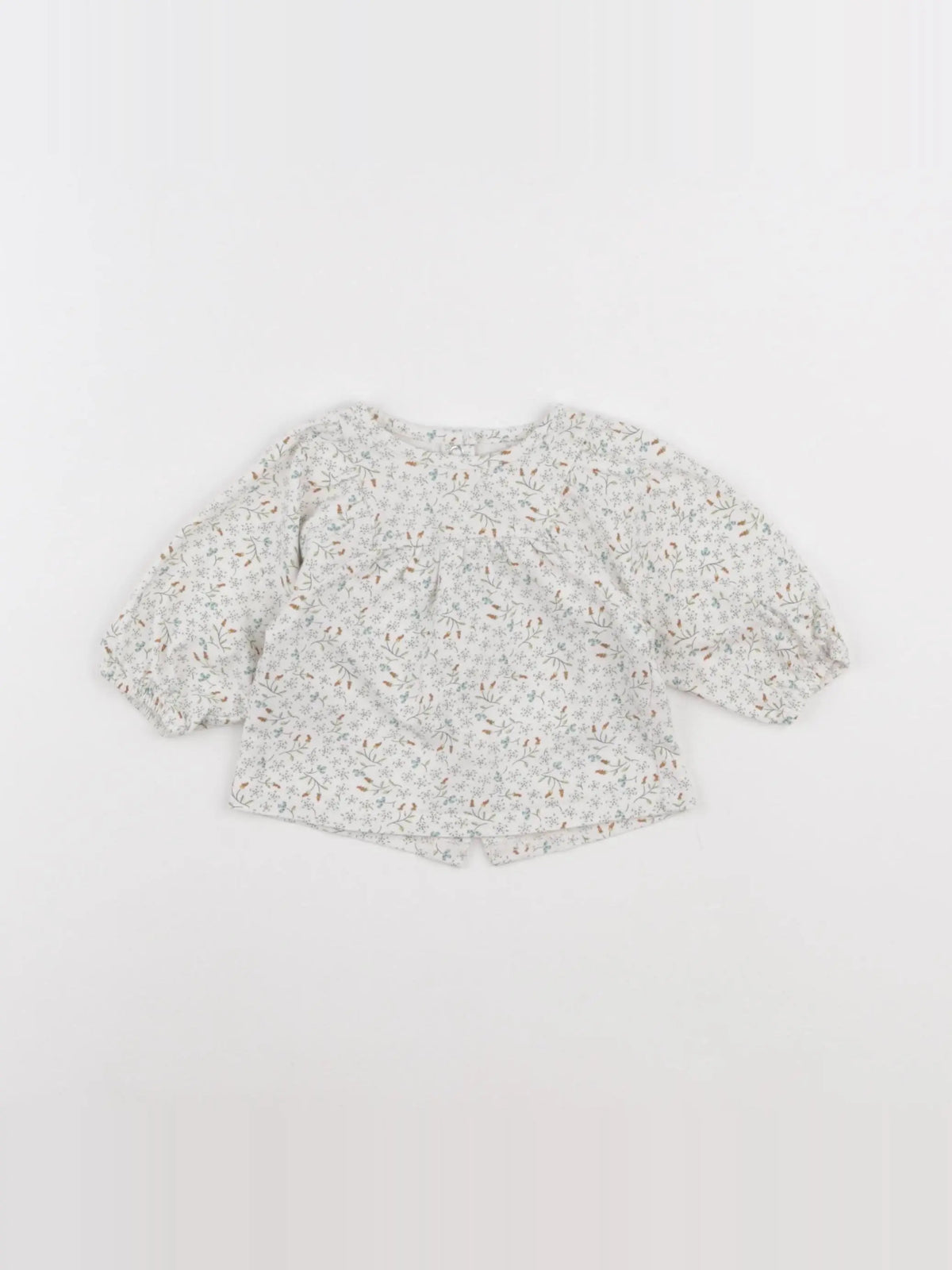 Vertbaudet - tee-shirt blanc, vert - 3 mois