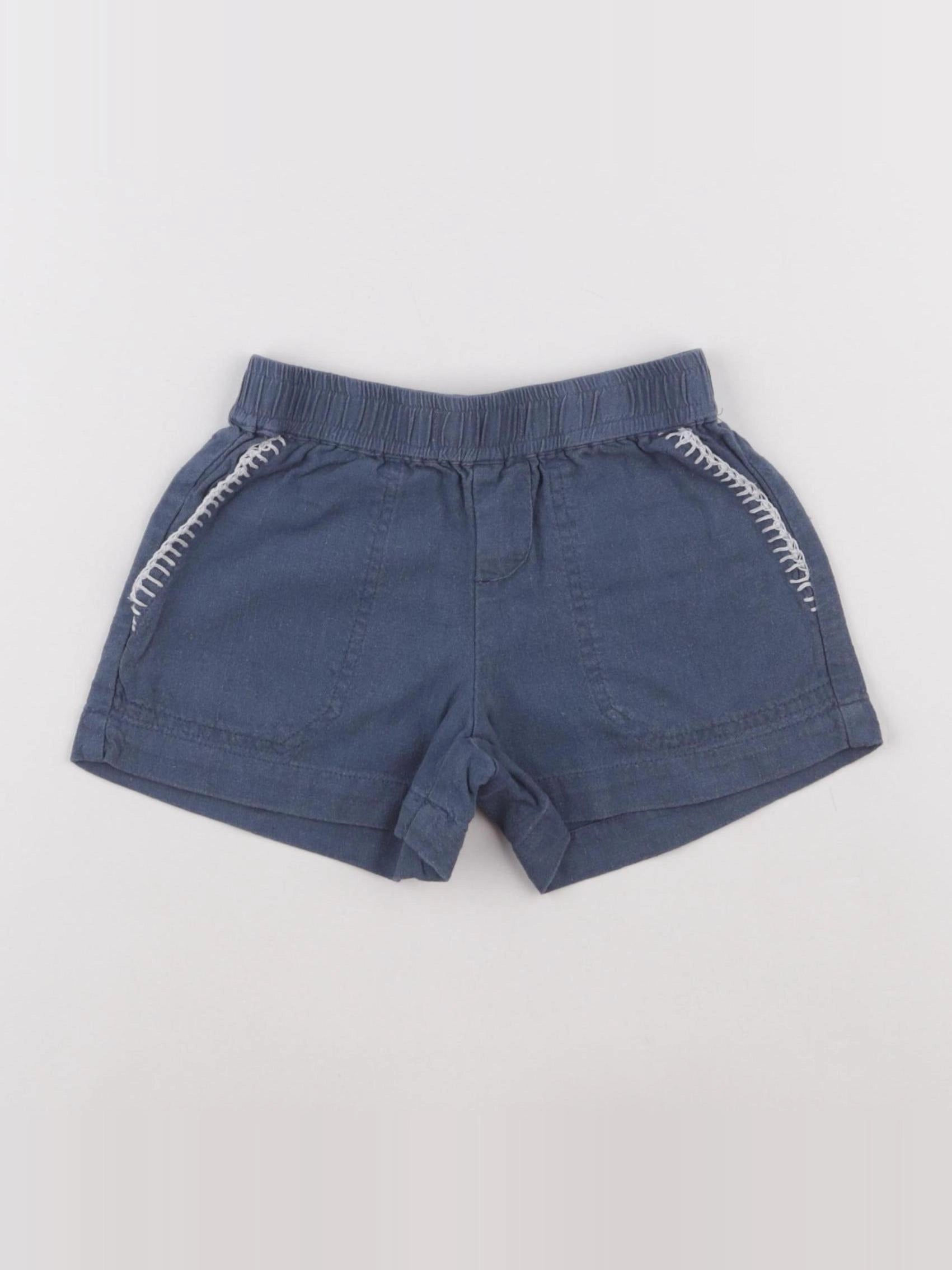 Buissonnière - short bleu - 4/5 ans