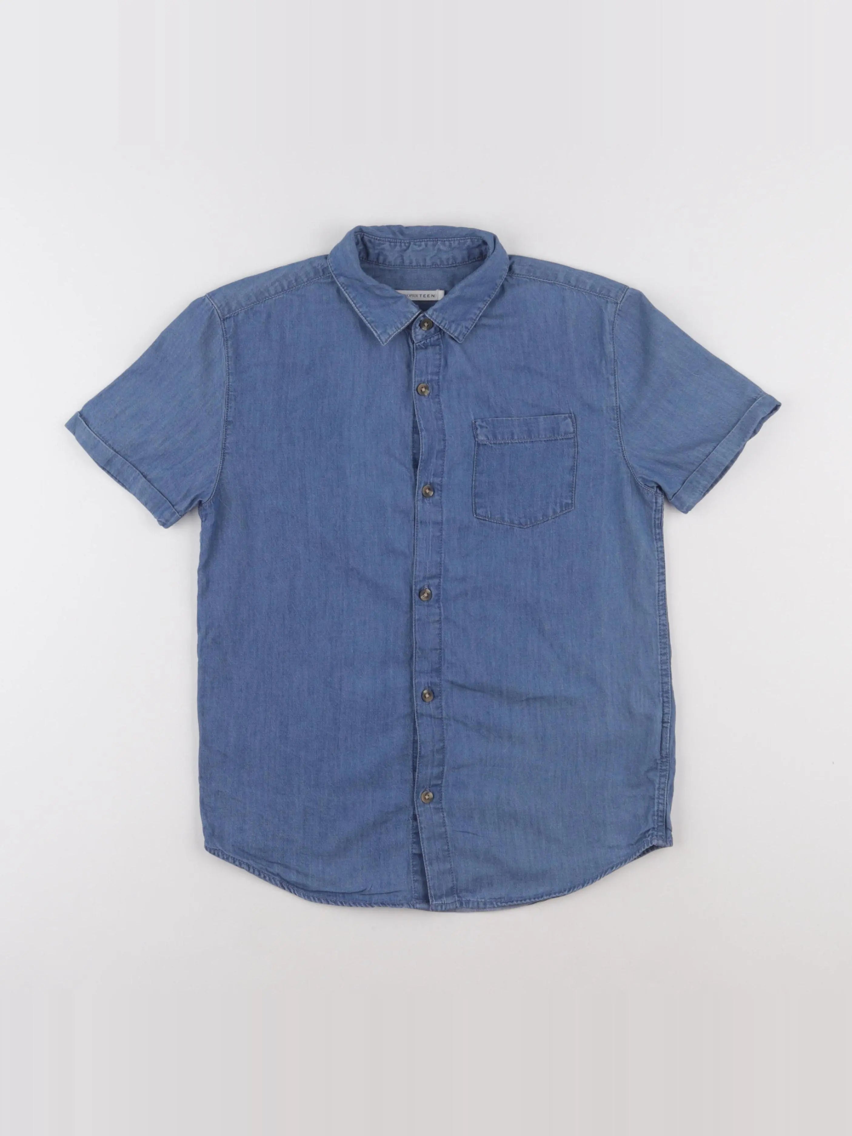 Monoprix - chemise bleu - 10 ans