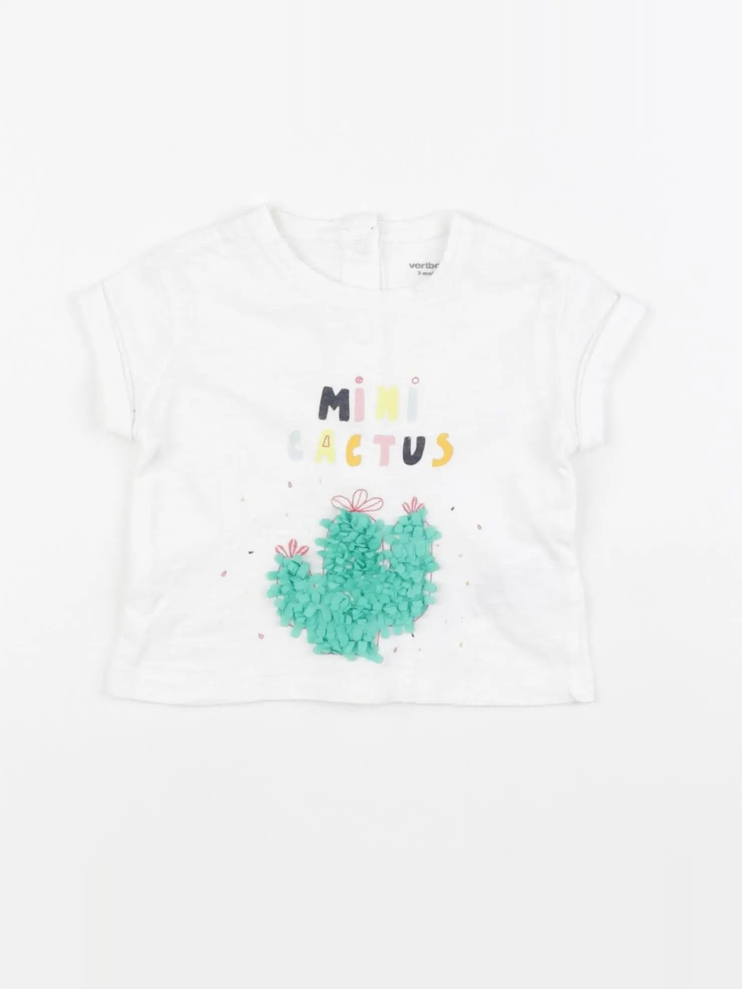 Vertbaudet - tee-shirt blanc - 3 mois