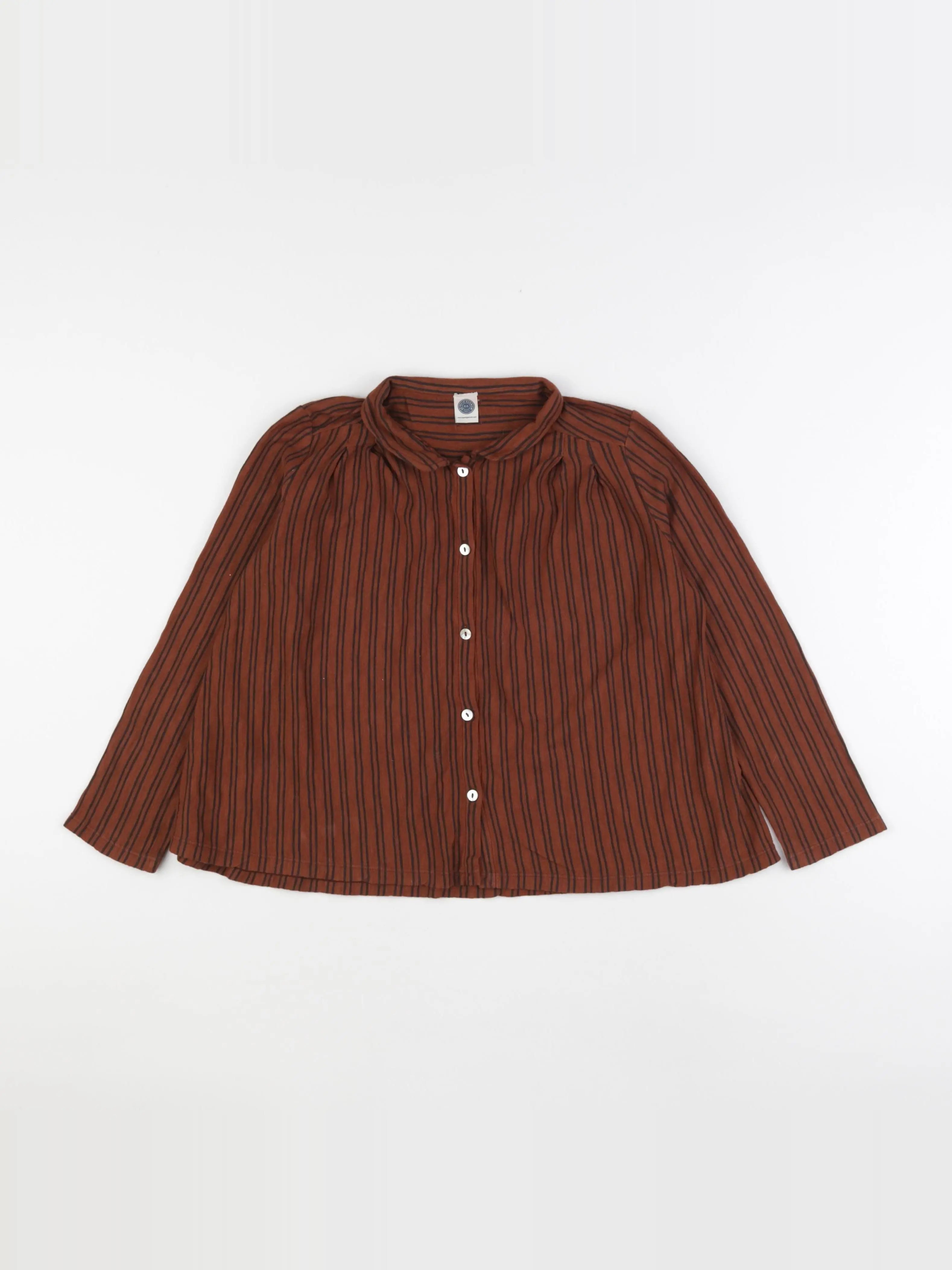 Le Petit Germain - chemise marron, noir - 8 ans