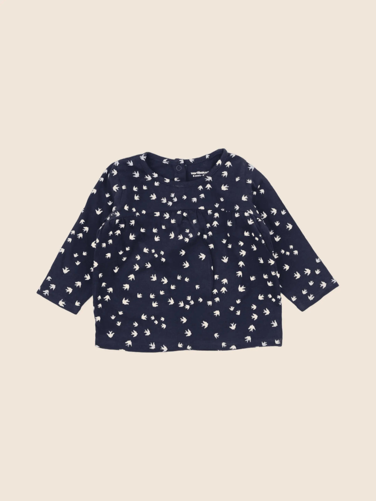Vertbaudet - tee-shirt bleu - 6 mois