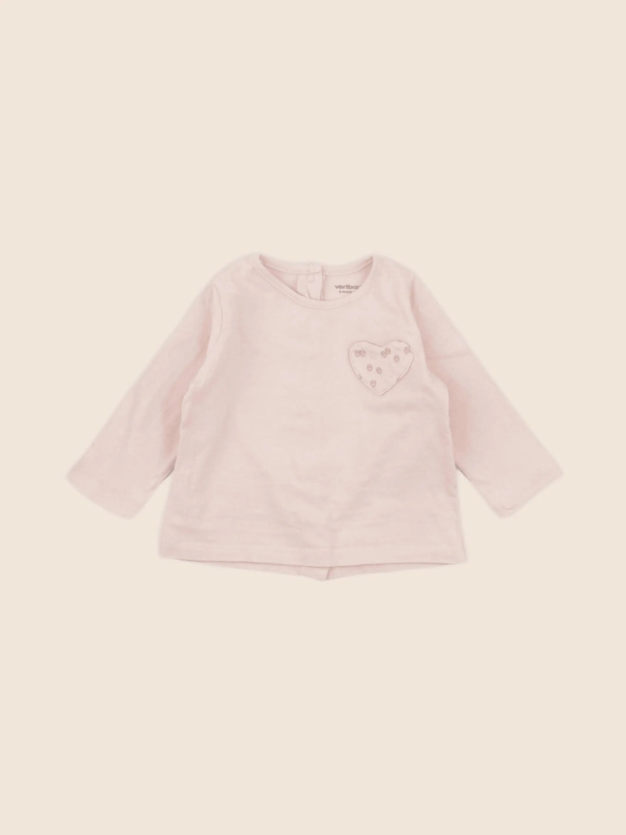 Vertbaudet - tee-shirt rose - 6 mois