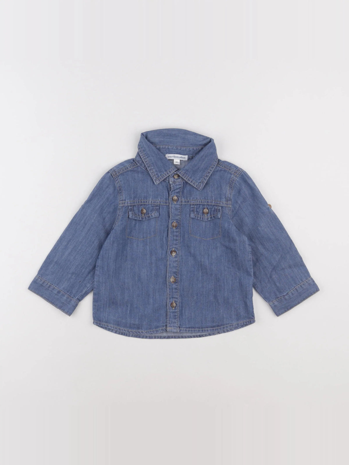Vertbaudet - chemise bleu - 2 ans