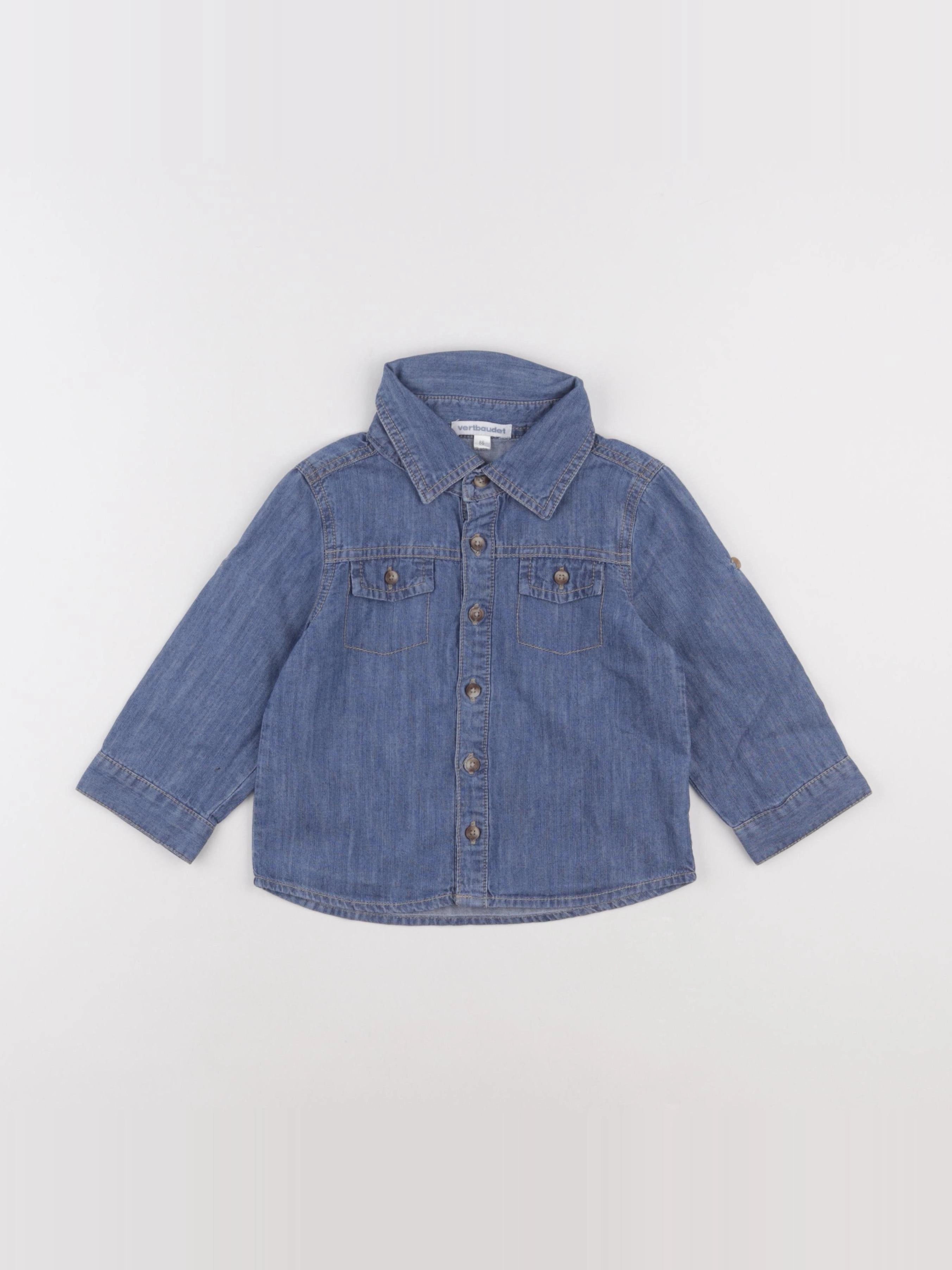 Vertbaudet - chemise bleu - 2 ans