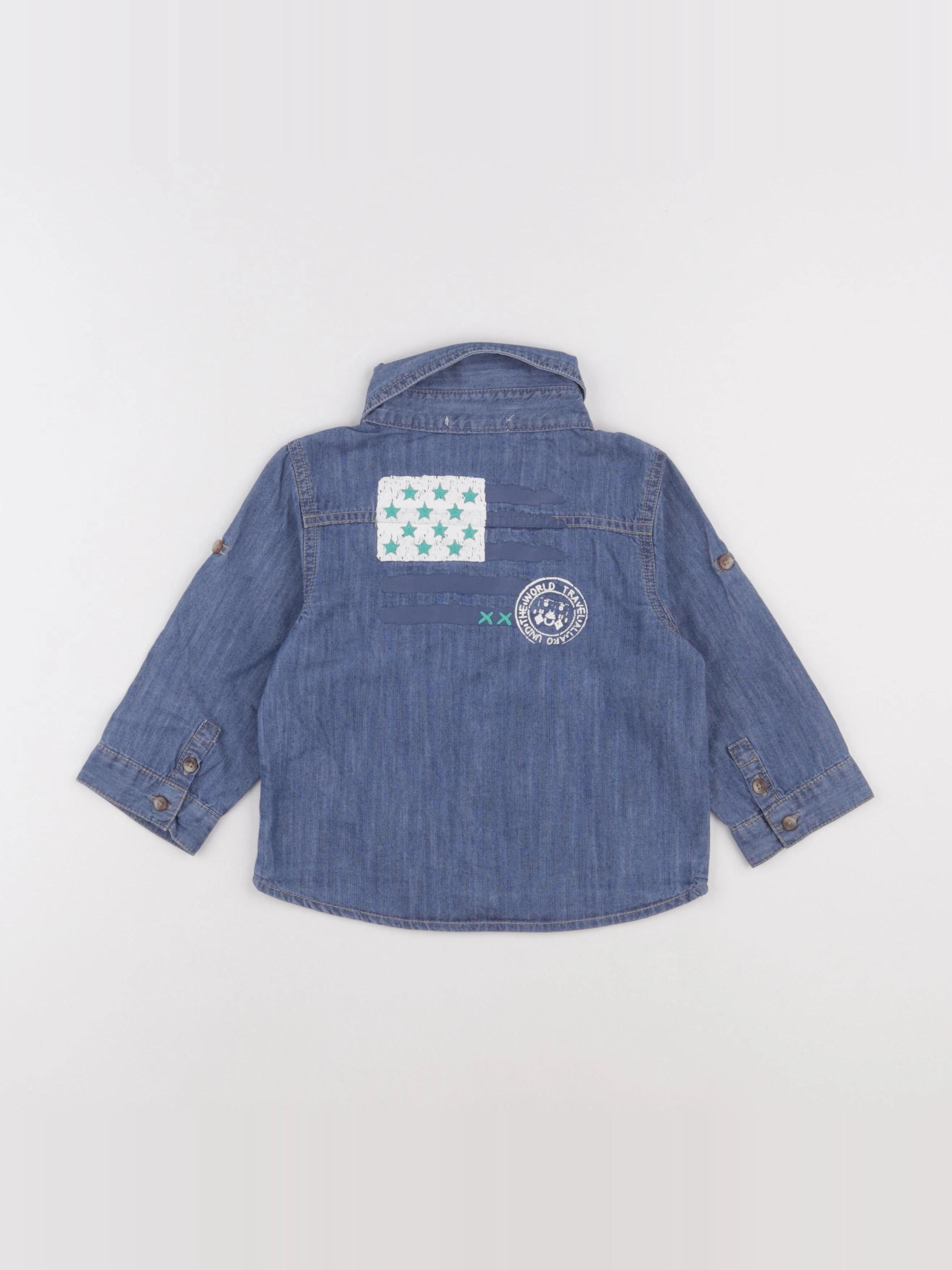 Vertbaudet - chemise bleu - 2 ans