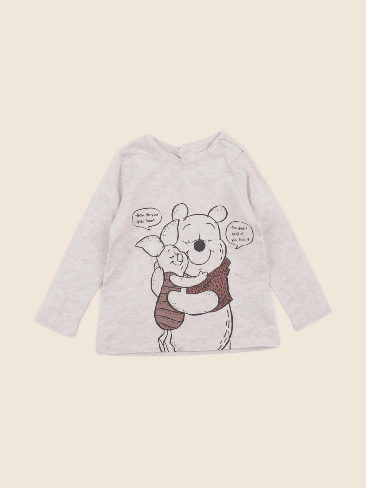 H&M - tee-shirt beige - 12/9 mois