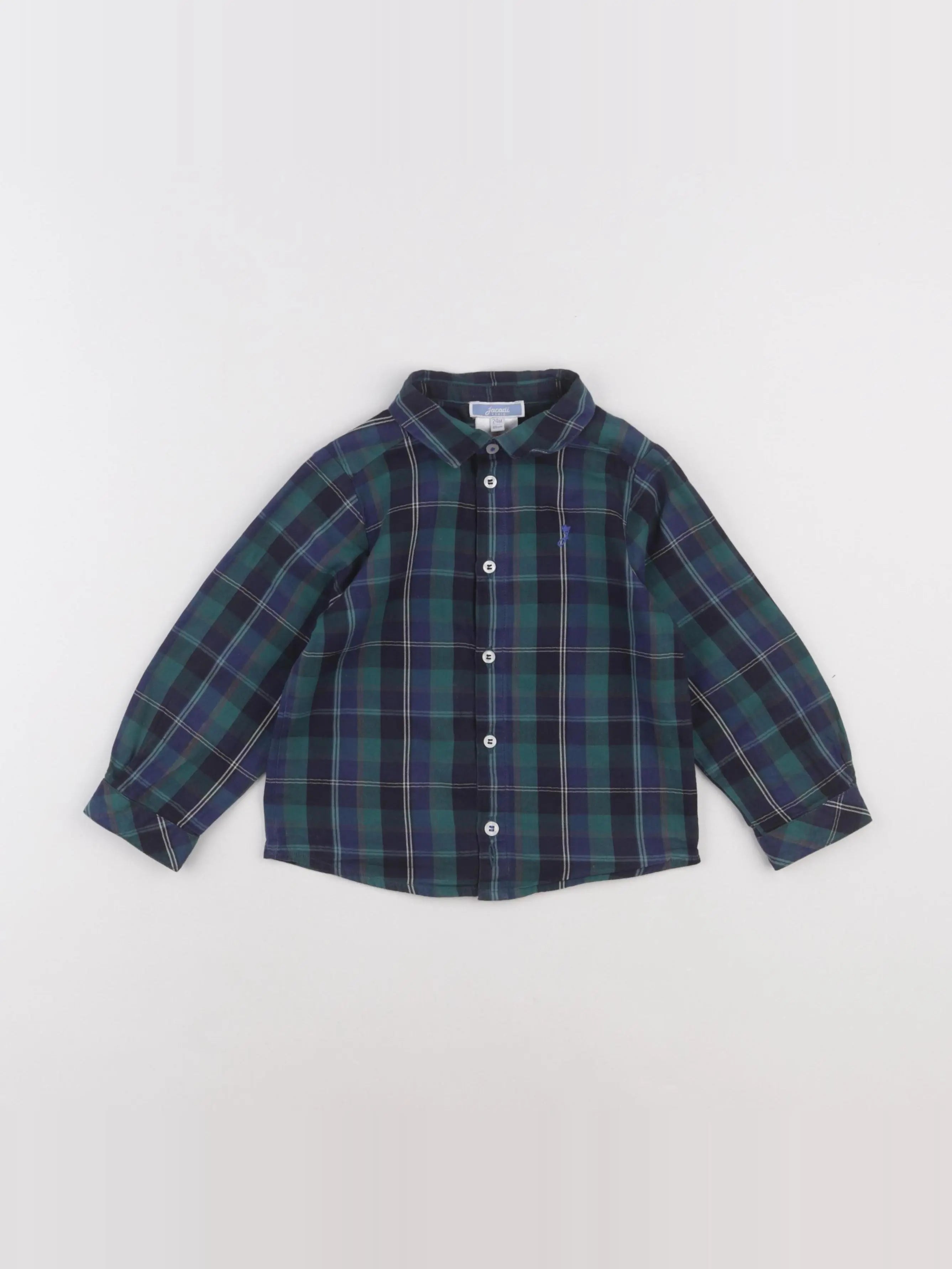 Jacadi - chemise bleu, vert - 24 mois