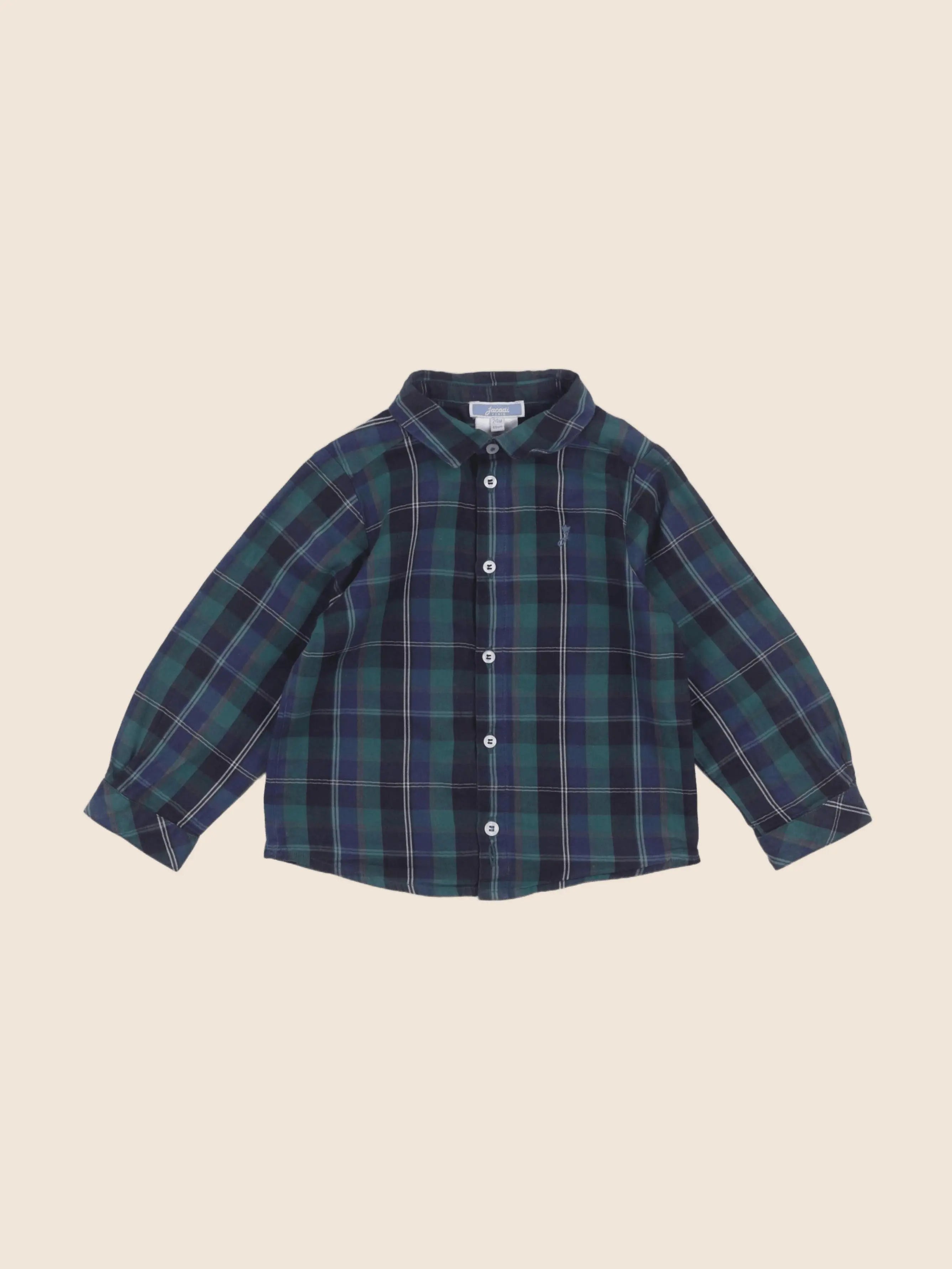 Jacadi - chemise bleu, vert - 24 mois