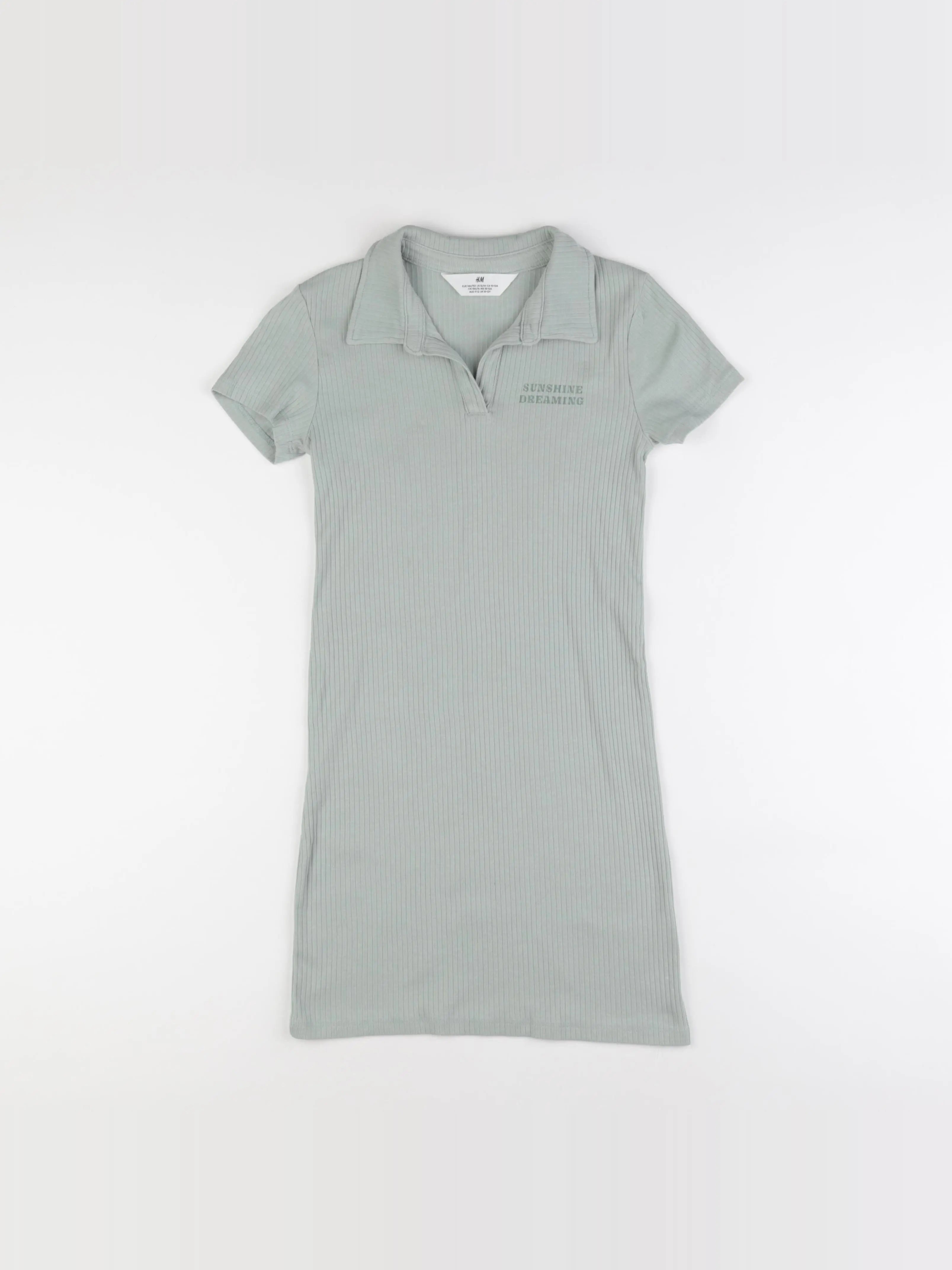 H&M - robe vert - 10/12 ans