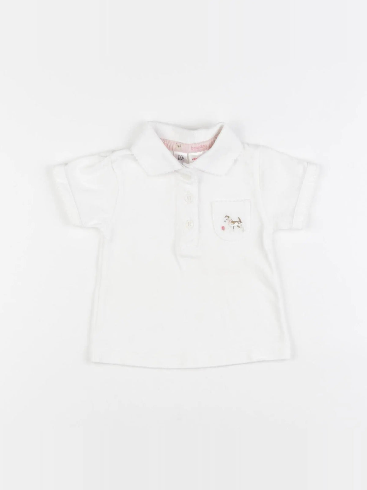 GAP - polo blanc - 3/6 mois