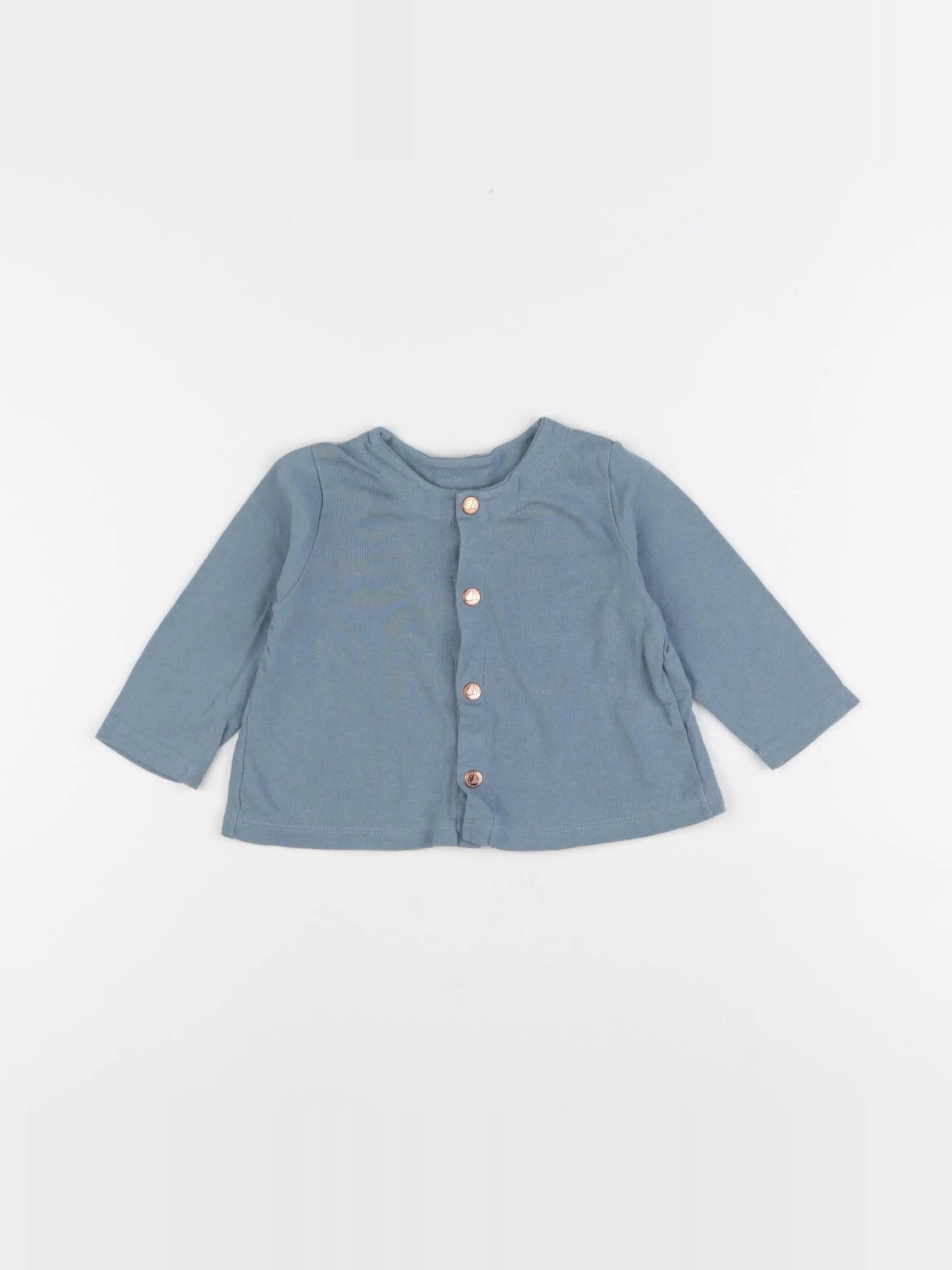 Petit Bateau - tee-shirt bleu - 6 mois