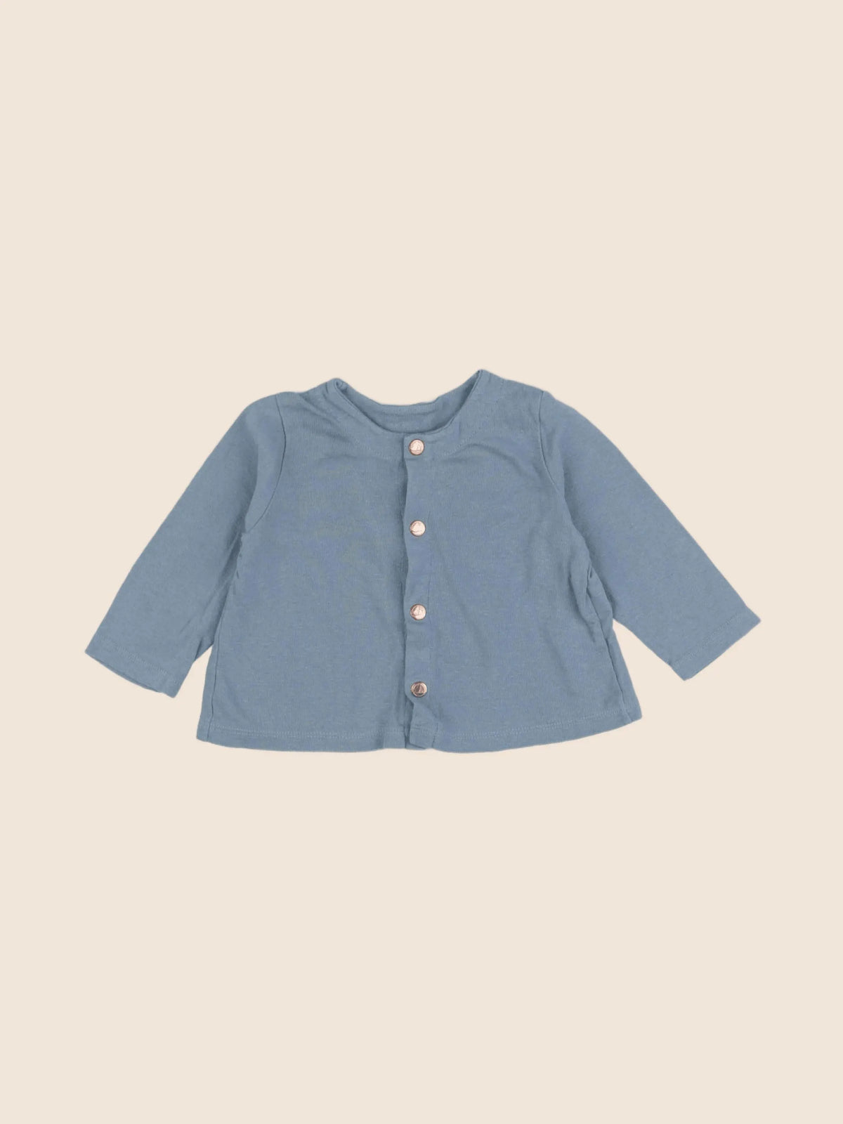 Petit Bateau - tee-shirt bleu - 6 mois