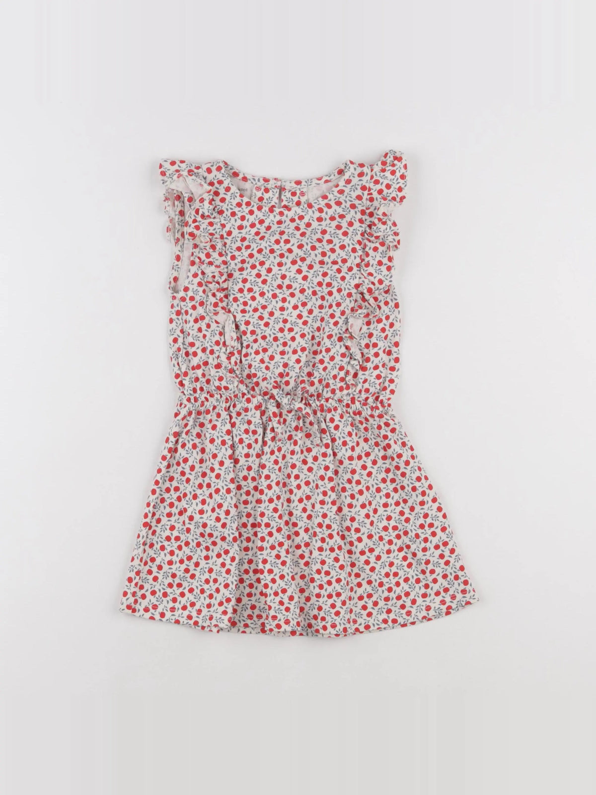 Vertbaudet - robe blanc, rouge - 3 ans