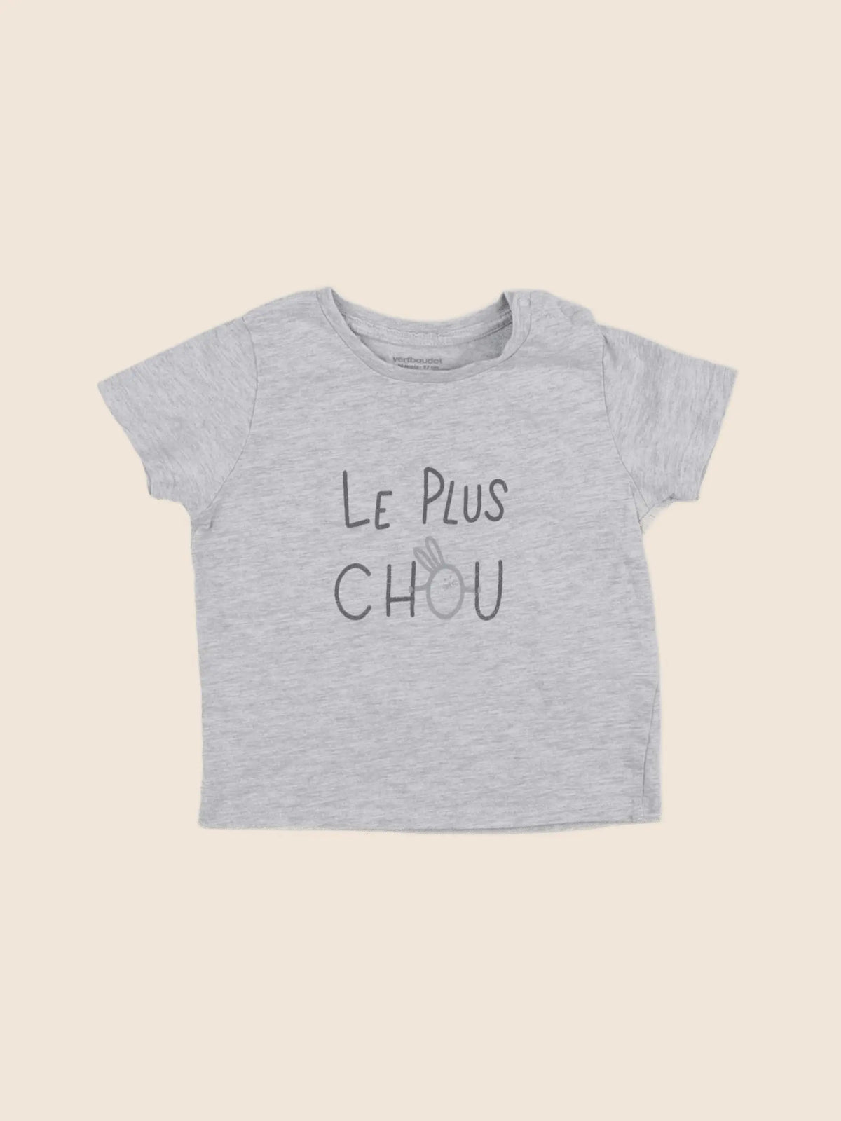 Vertbaudet - tee-shirt gris - 36 mois