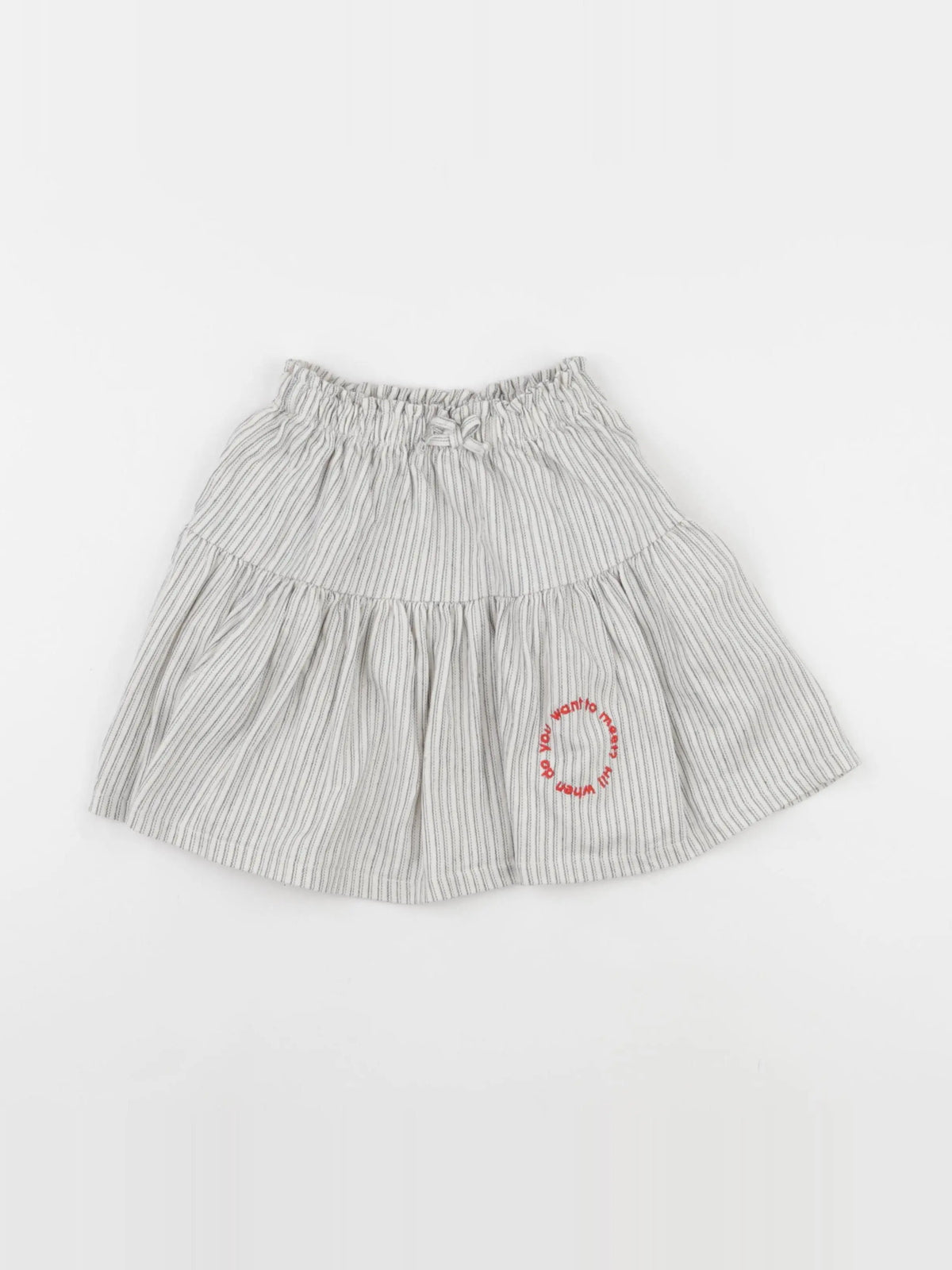 Zara - jupe beige, bleu - 3/4 ans