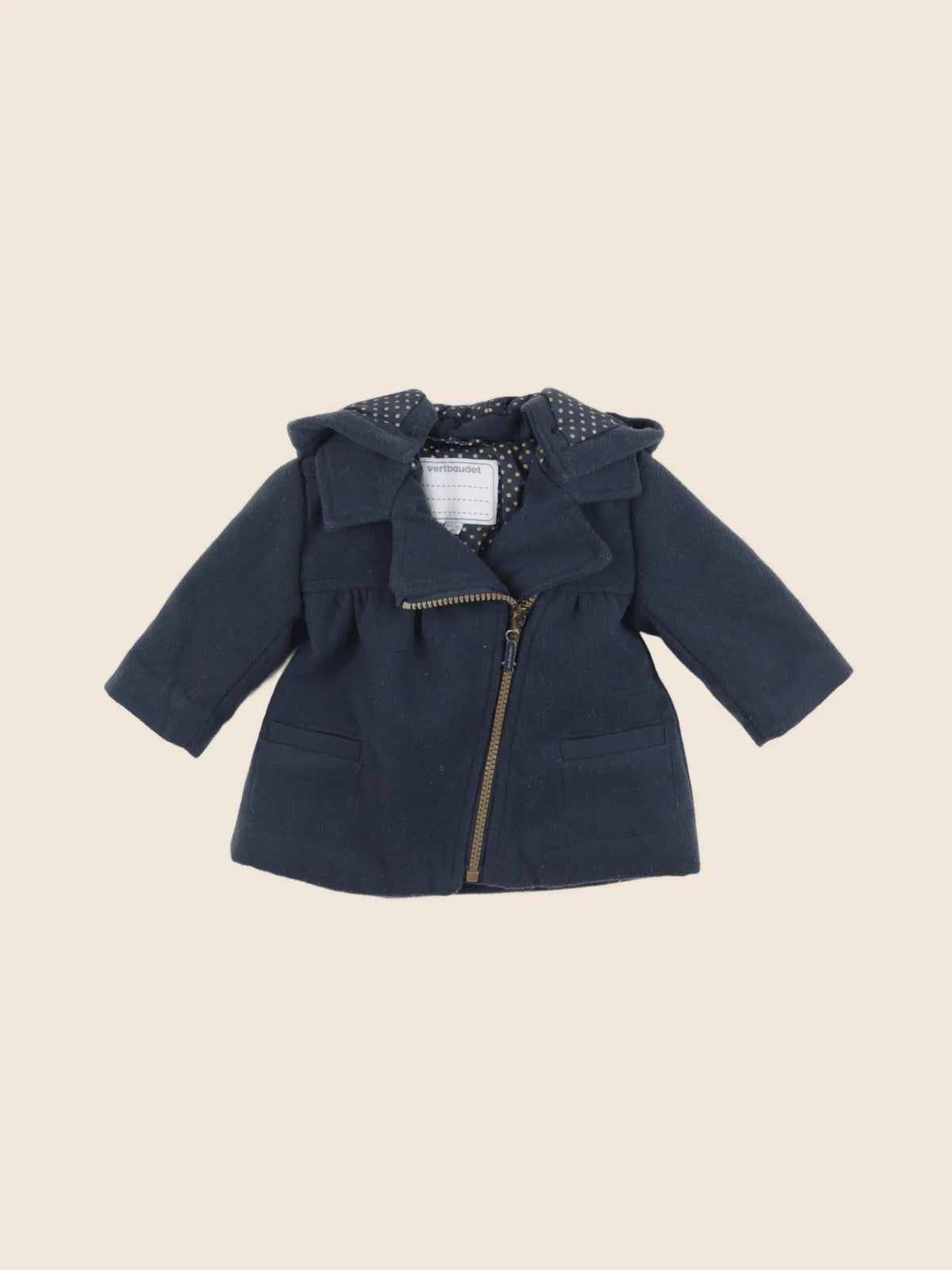 Vertbaudet - manteau bleu - 3 mois
