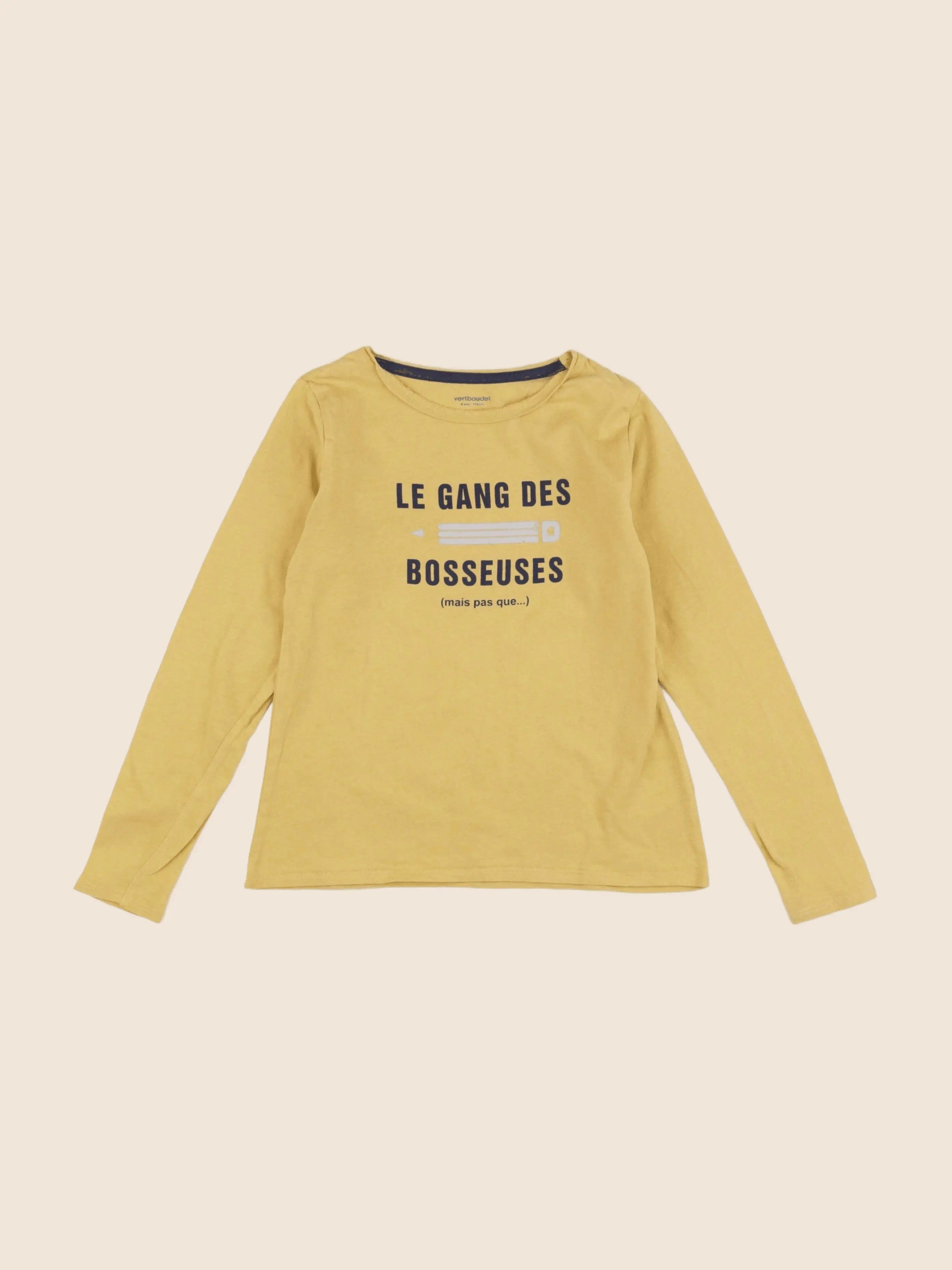 Vertbaudet - tee-shirt jaune - 8 ans