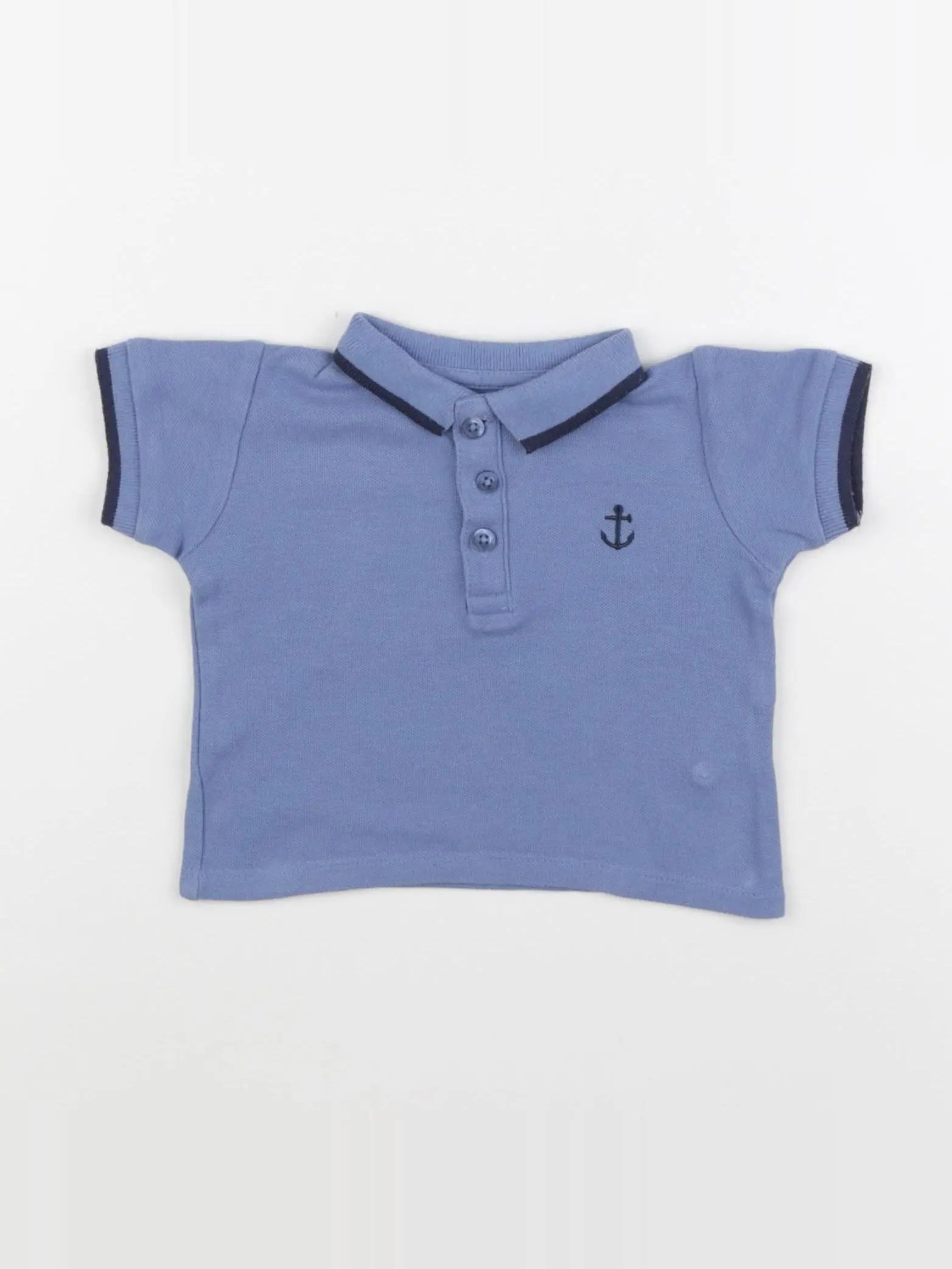 Vertbaudet - polo bleu - 3 mois