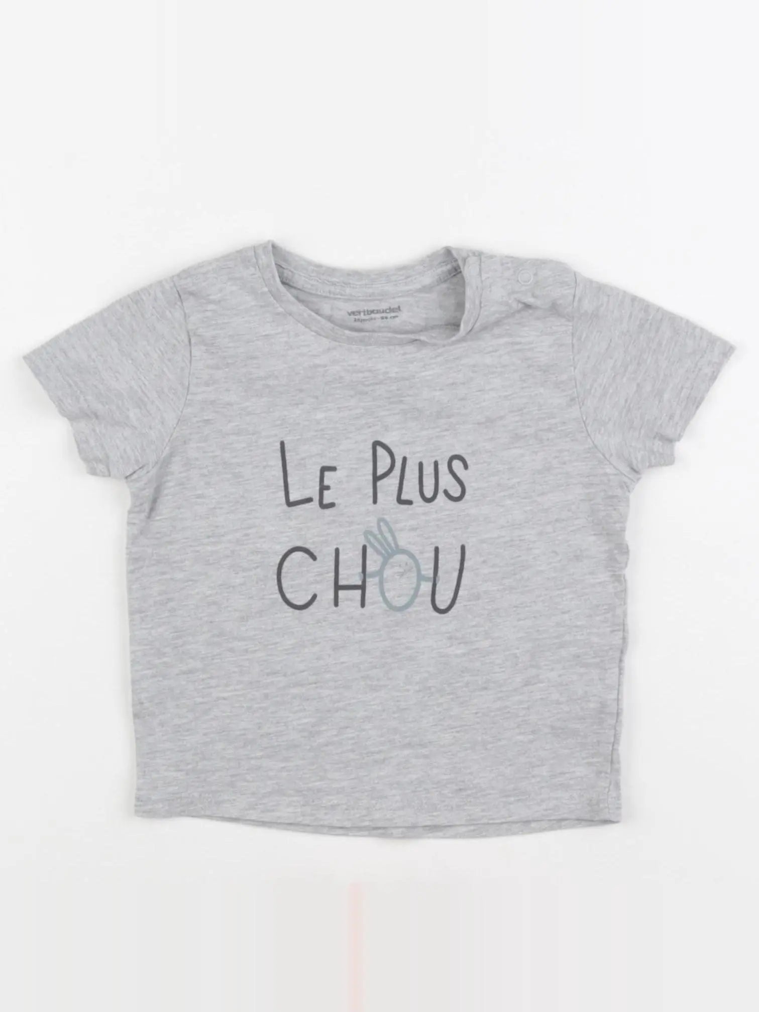 Vertbaudet - tee-shirt gris - 24 mois