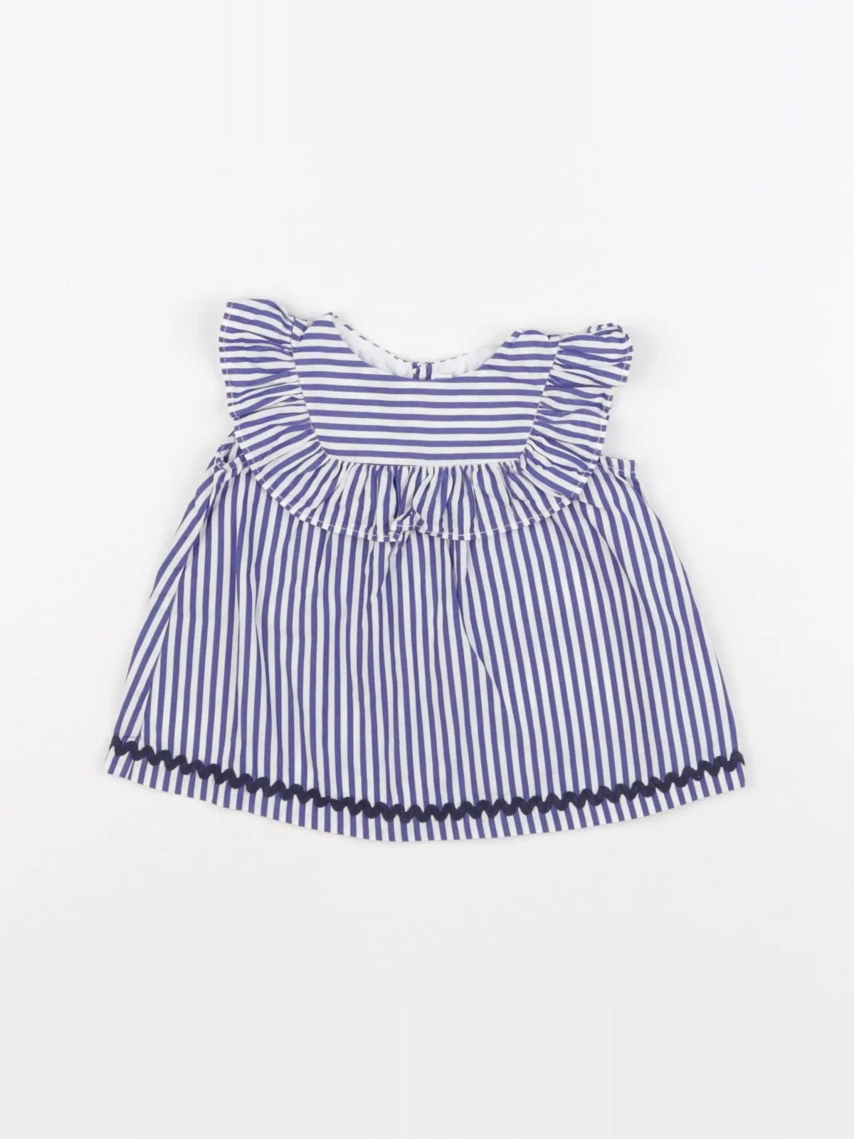 Jacadi - blouse blanc, bleu - 12 mois