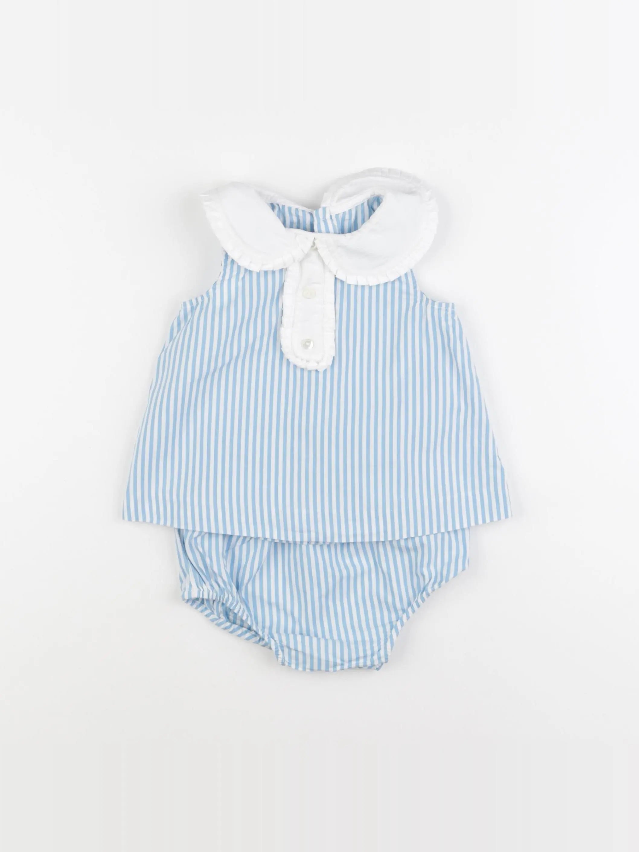 Jacadi - ensemble blanc, bleu - 24 mois