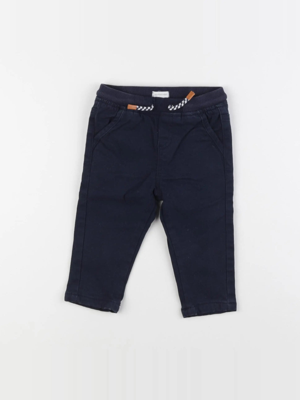 Vertbaudet - pantalon bleu - 12 mois