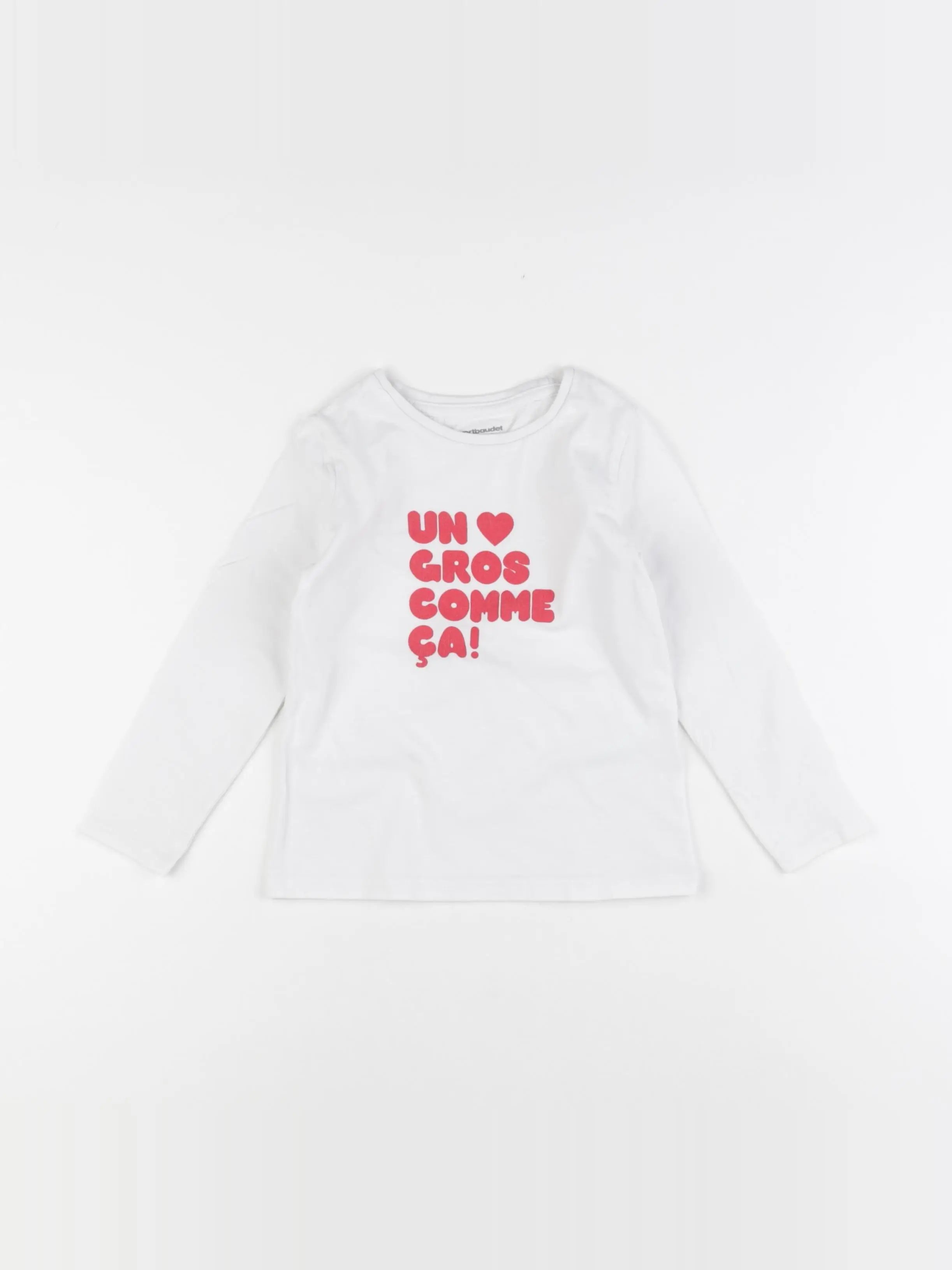 Vertbaudet - tee-shirt blanc - 4 ans