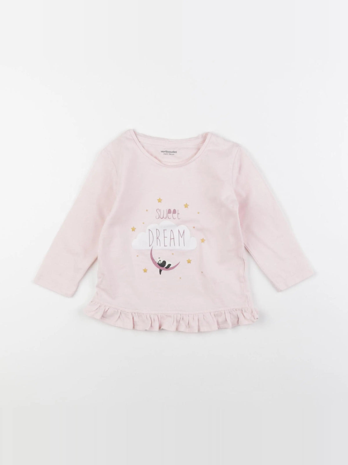 Vertbaudet - tee-shirt rose - 2 ans