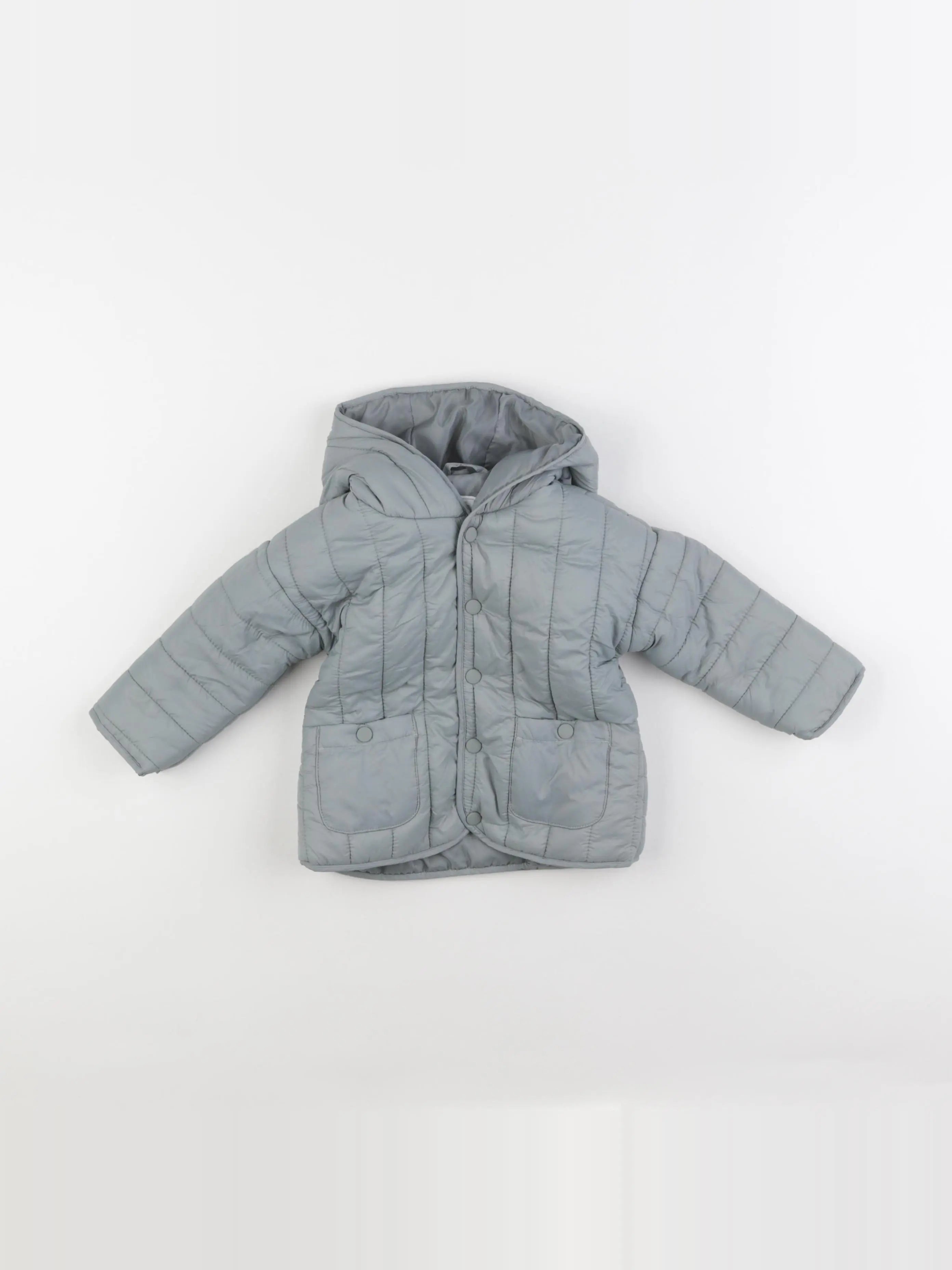 Vertbaudet - doudoune gris - 12 mois