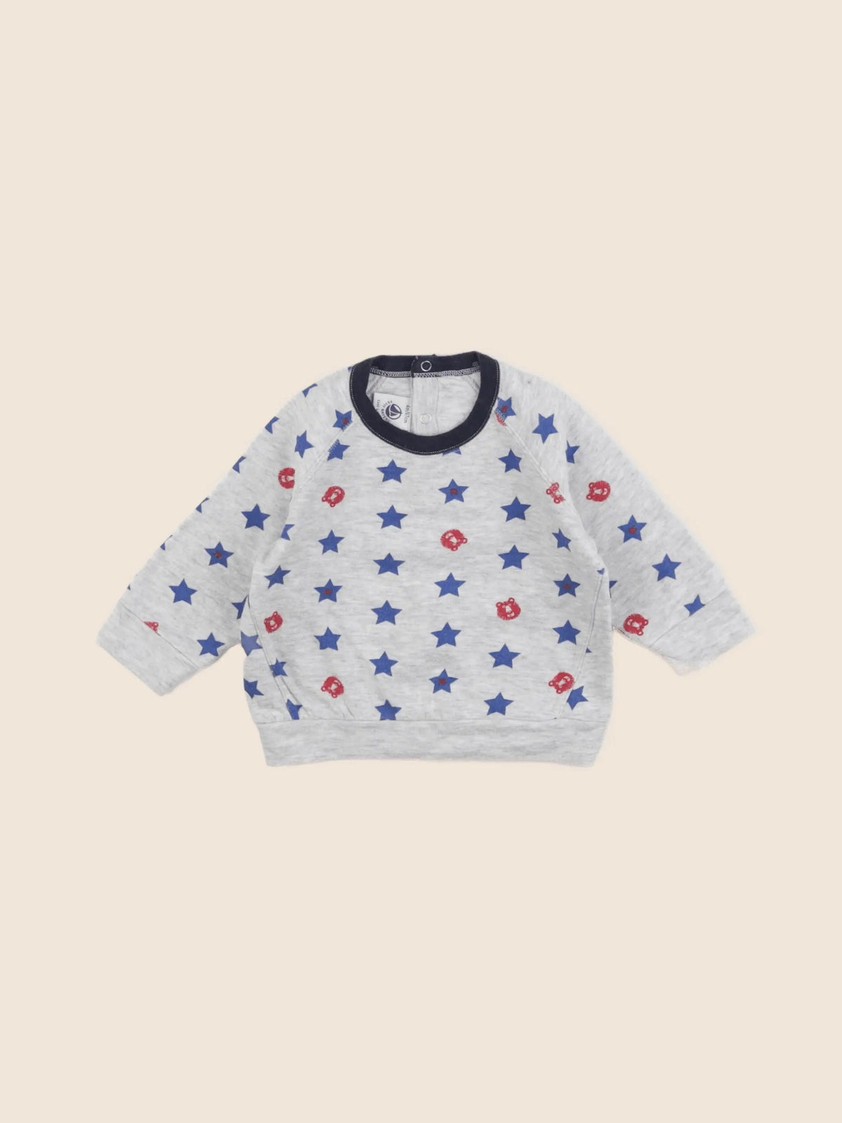 Petit Bateau - sweat gris - 6 mois