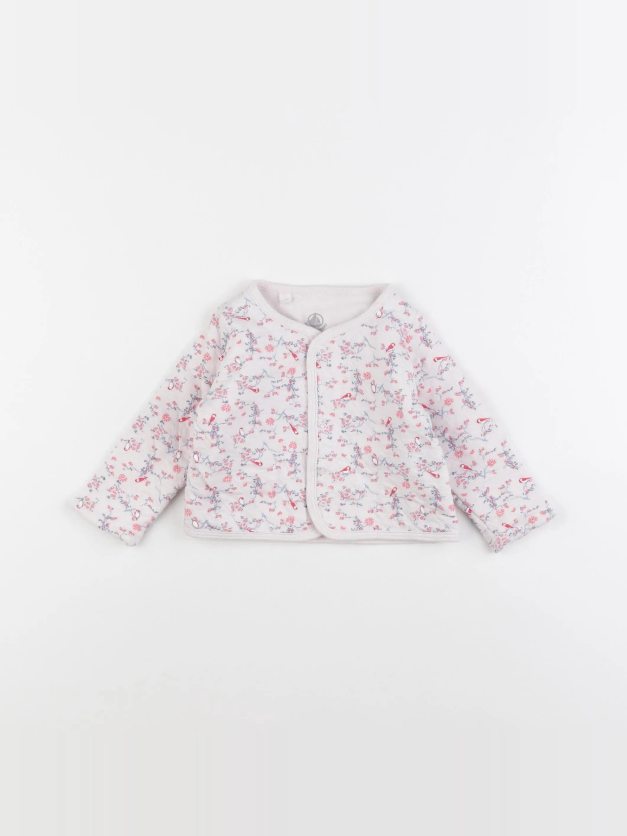 Petit Bateau - gilet rose - 6 mois