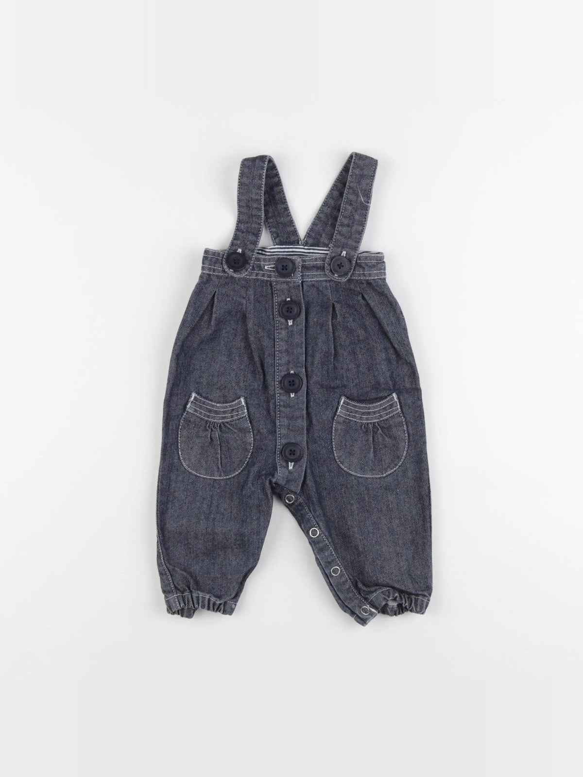 Petit Bateau - salopette bleu - 3 mois