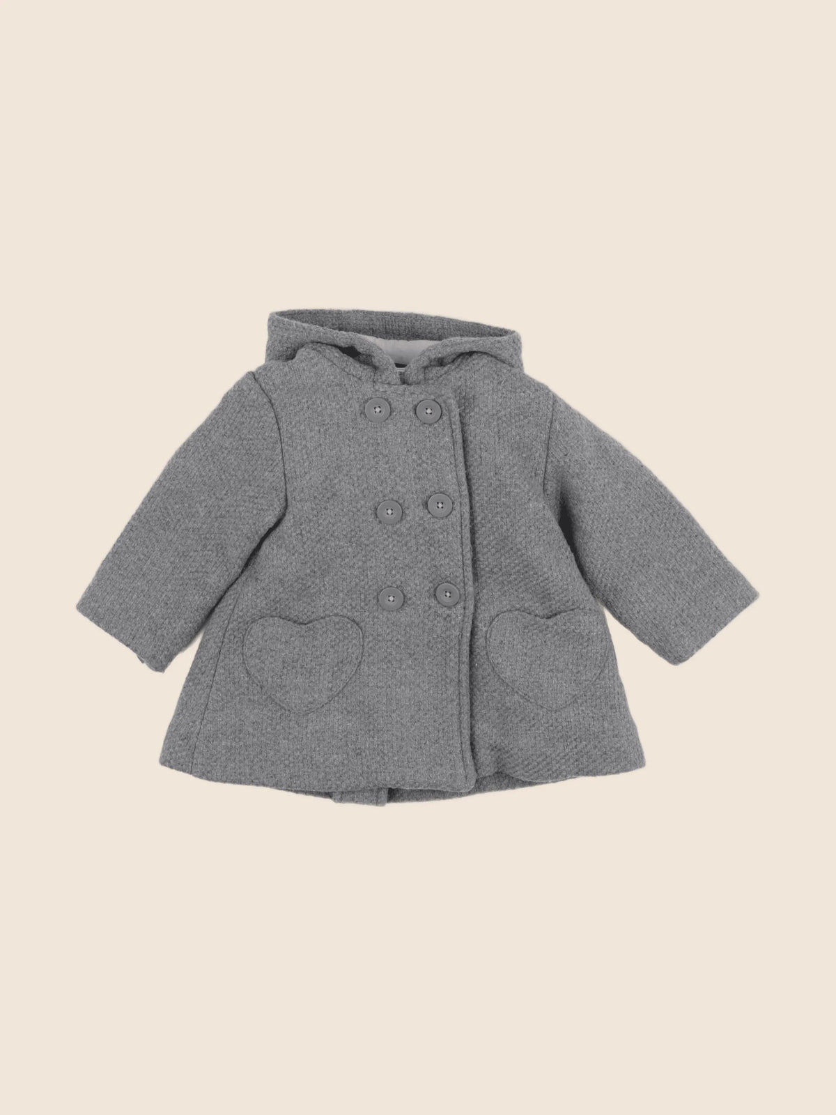 Vertbaudet - manteau gris - 12 mois