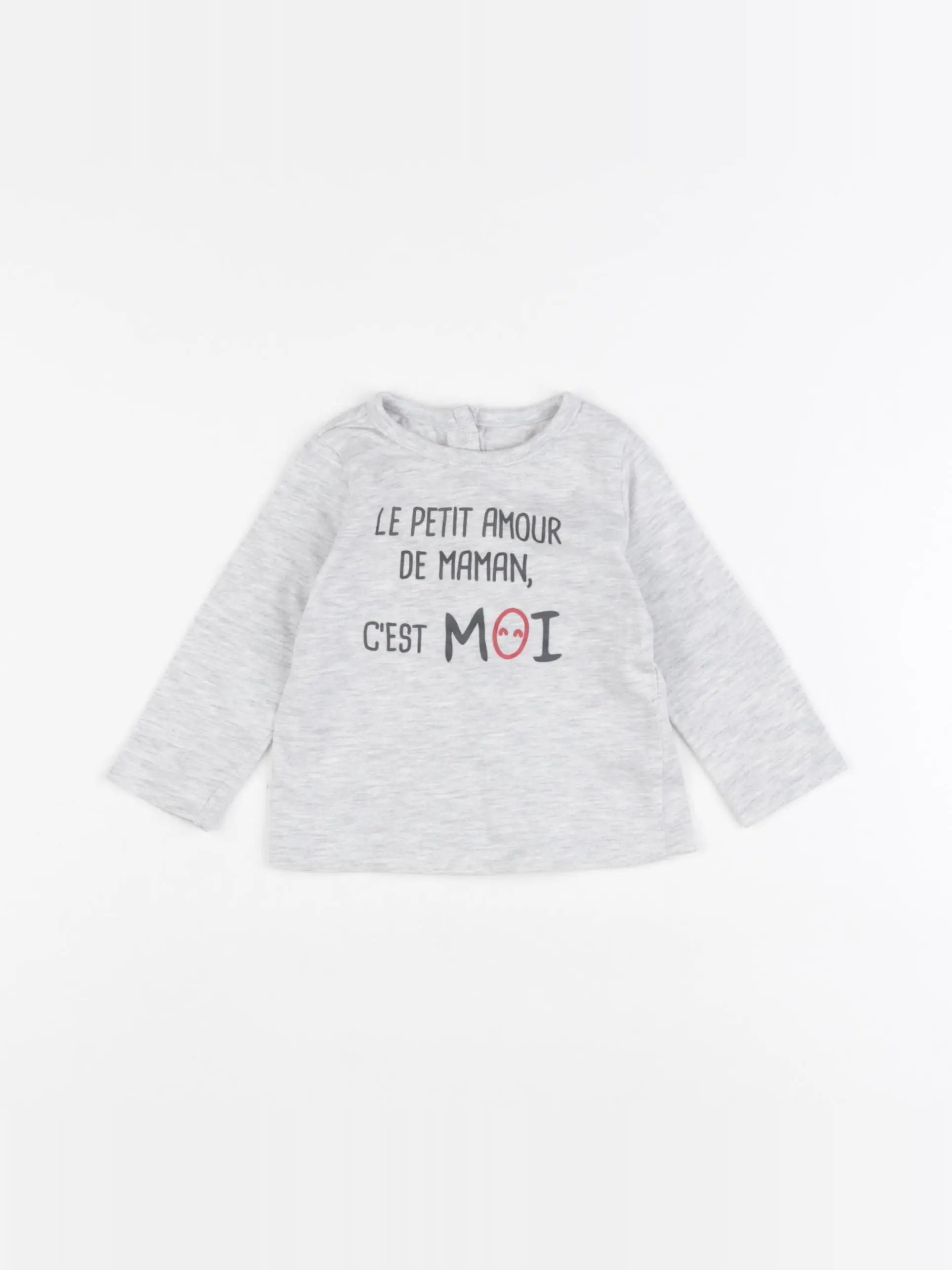 Vertbaudet - tee-shirt gris - 3 mois