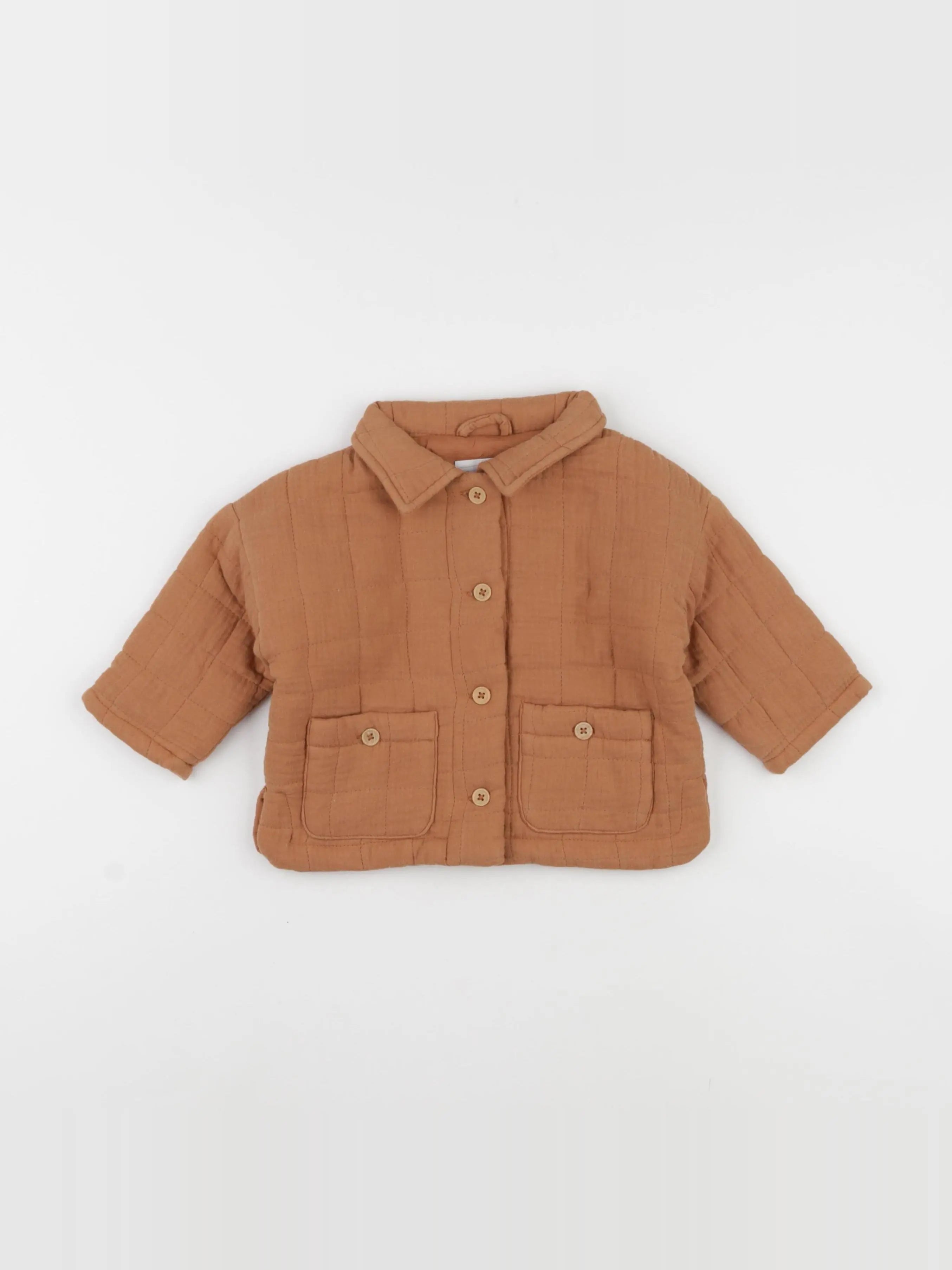 Vertbaudet - veste marron - 9 mois
