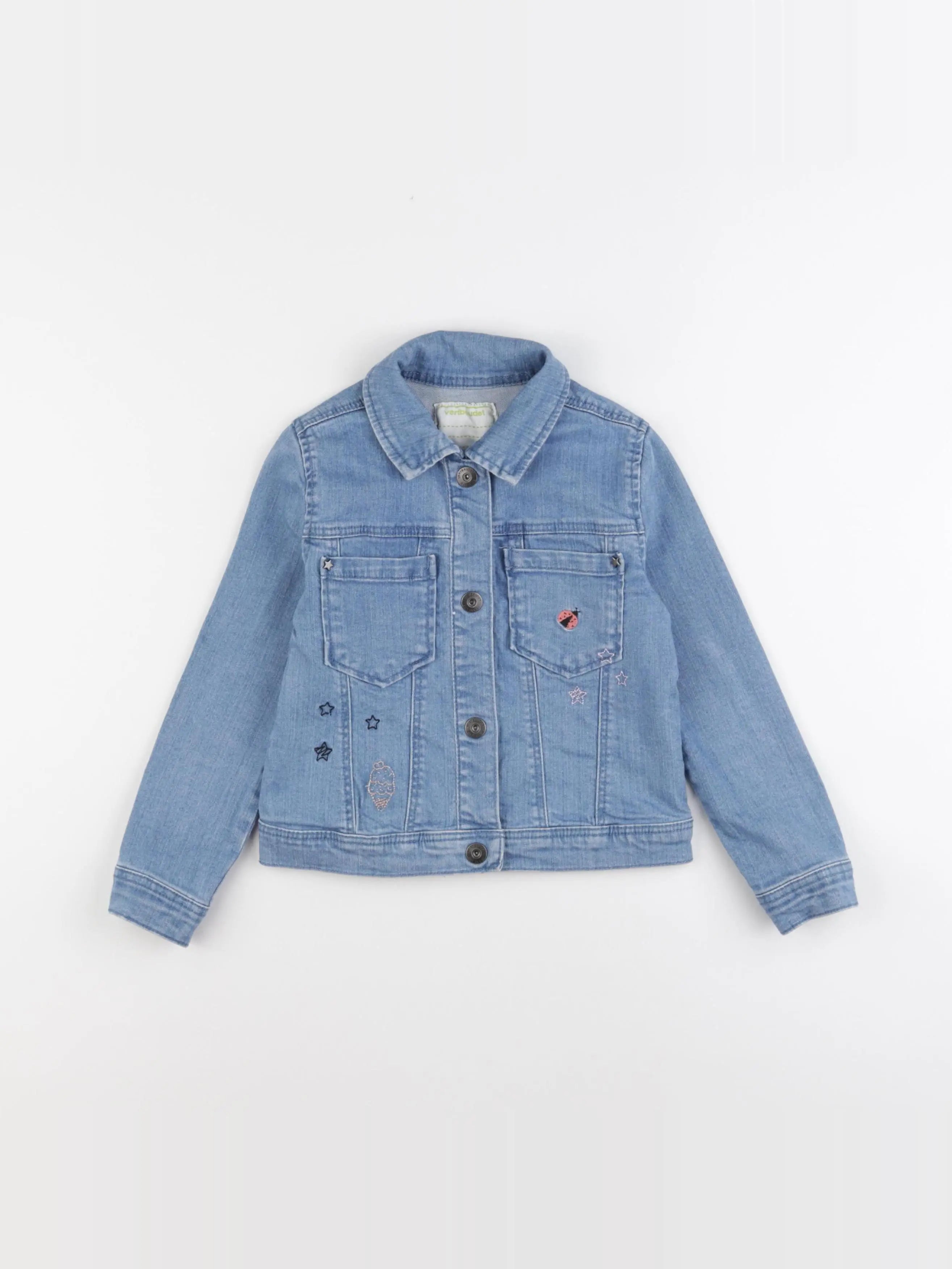 Vertbaudet - veste imprimé au dos bleu - 6 ans