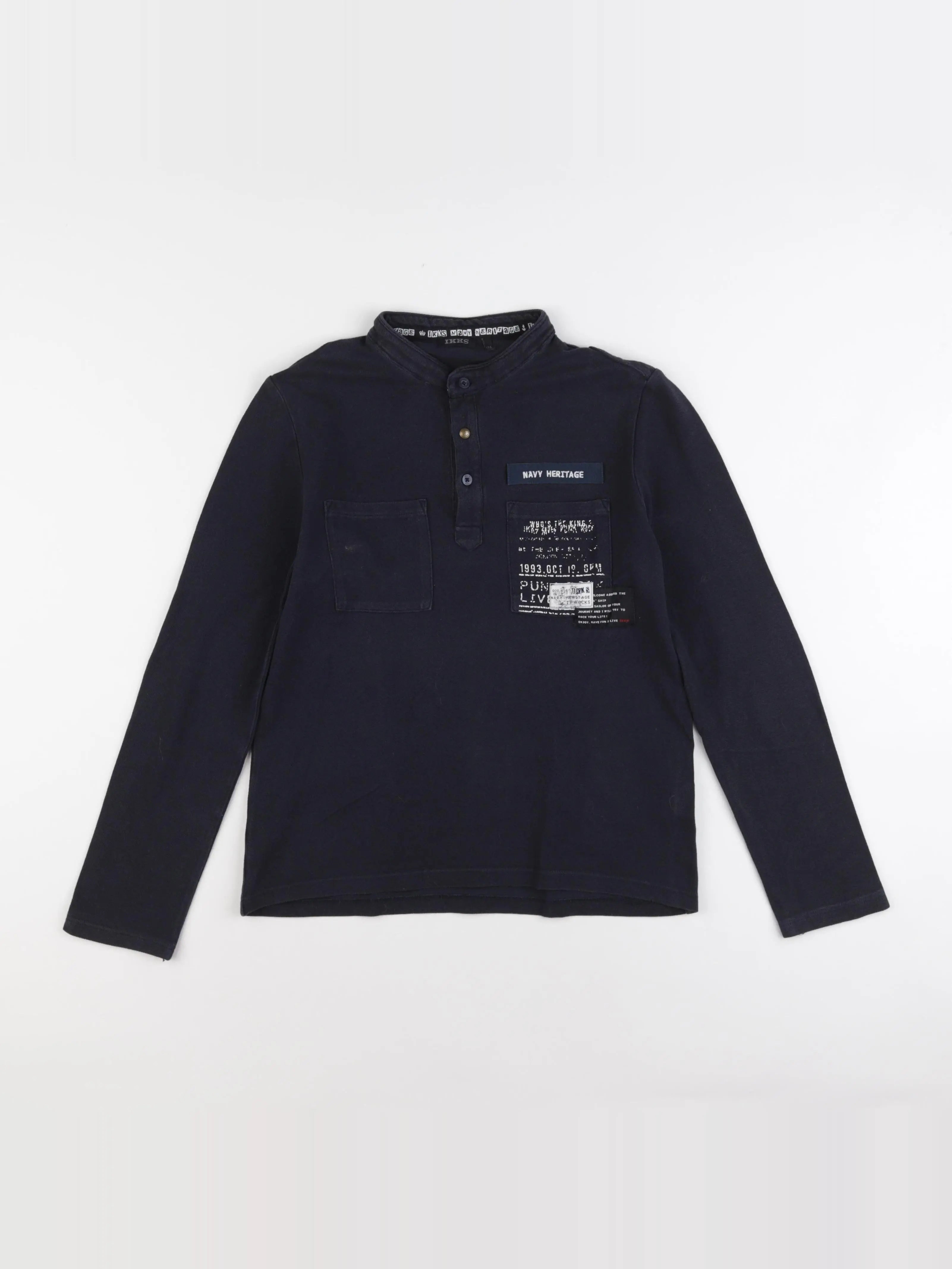IKKS - polo bleu - 10 ans