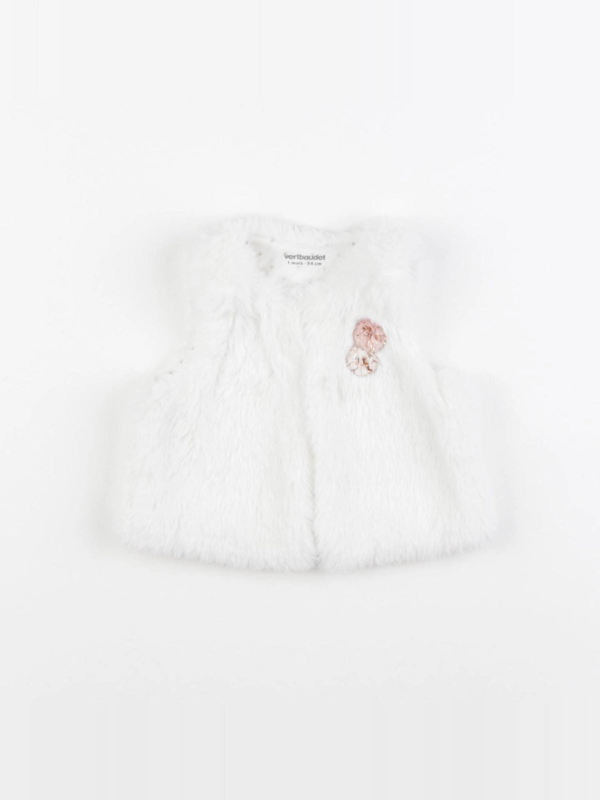 Vertbaudet - gilet blanc - 1 mois